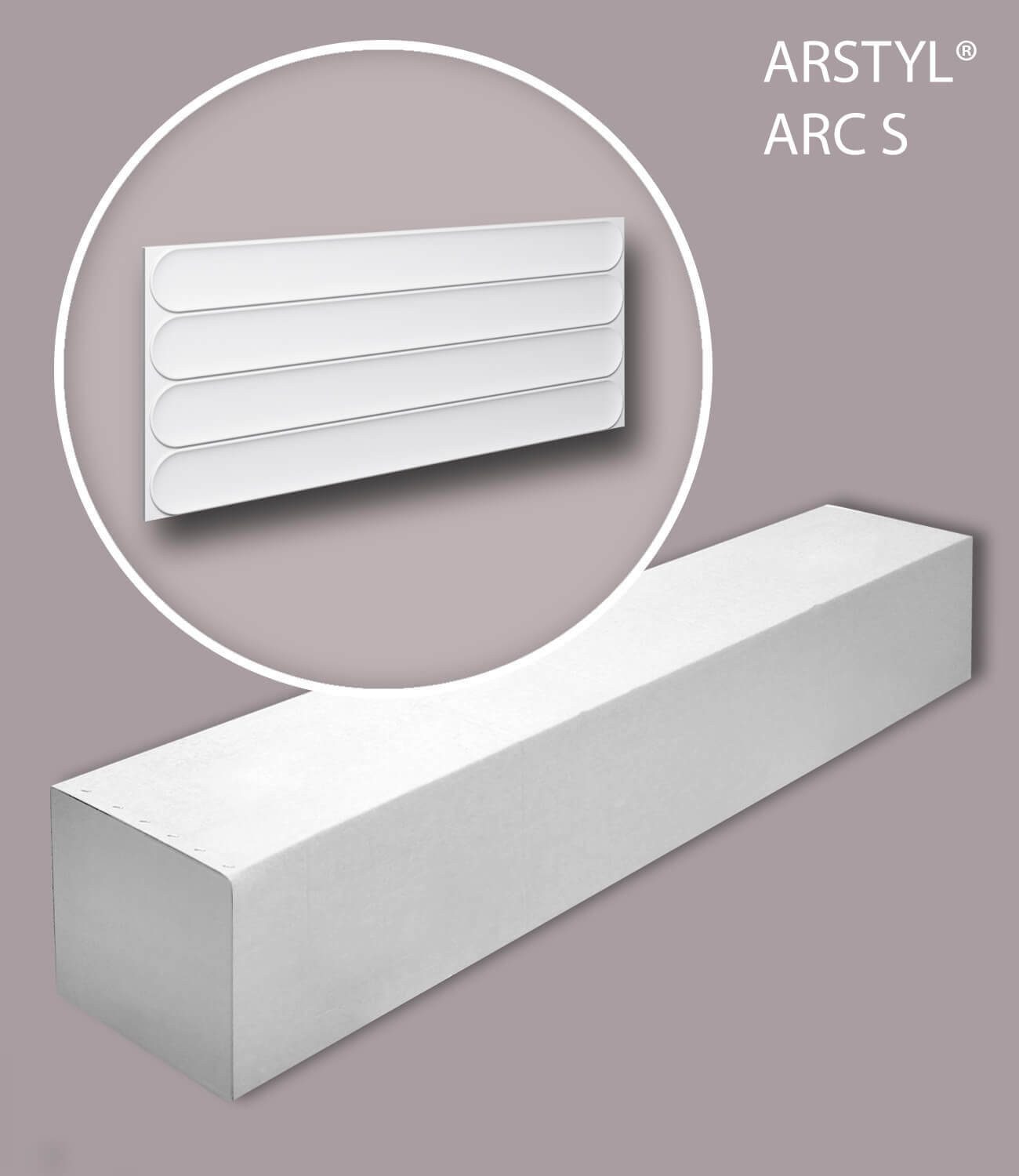 NOËL & MARQUET by nmc 3D Wandpaneel NMC ARC S-box ARSTYL 3D Wandpaneele 1 Karton mit 9 Paneelen 3,25 m2, BxL: 380x320 cm, 0 qm, weiß