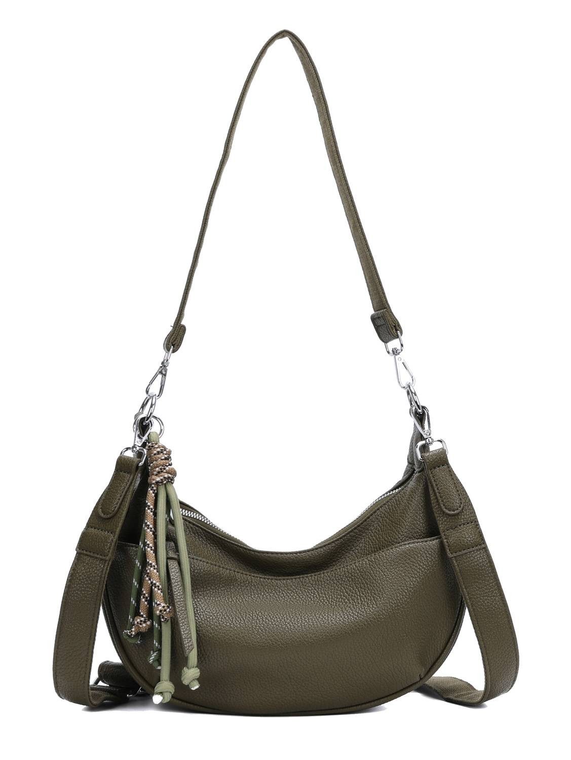 ITALYSHOP24 Schultertasche Damen Tasche Crossbody MOON günstig online kaufen