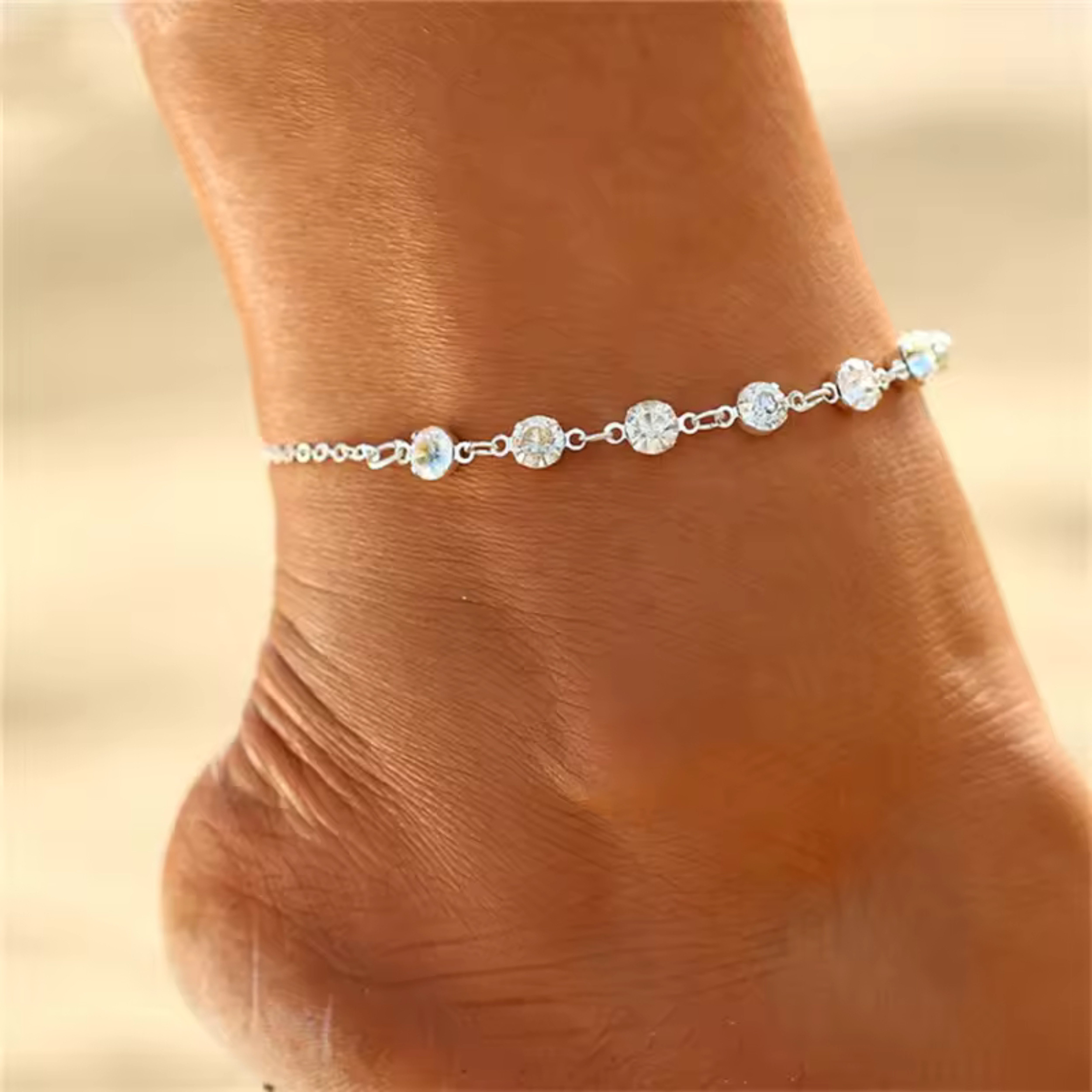Felino Fußkette Damen Diamanten Silber Strand günstig online kaufen