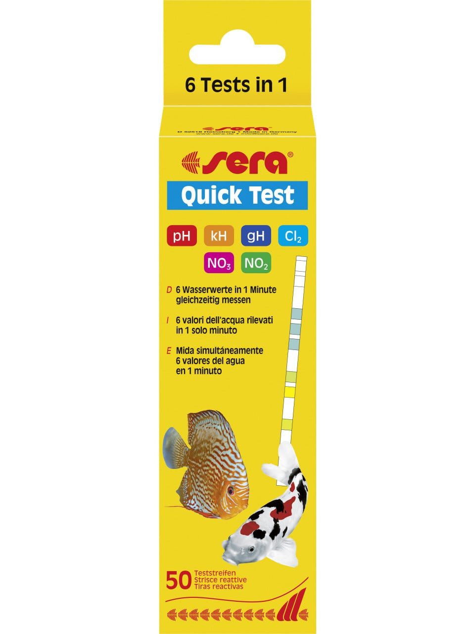 Sera Aquarium-Wassertest Sera Aquariumwassertester Quick Test 50 Stück