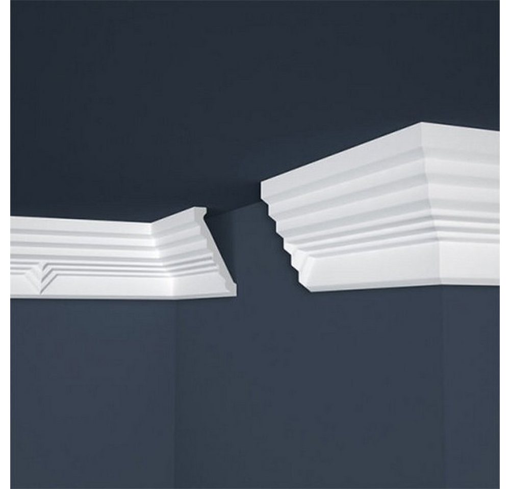 Thumbnail - PROVISTON Stuckleiste Polystyrol, 70 x 136 x 2000 mm, Weiß, Deckenleiste, Polystyrol, 1-St.