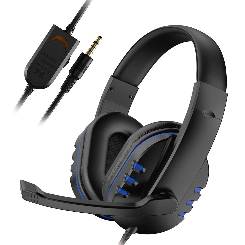 GelldG Gaming Headset für PS4 PS4 Headset mit One, Xbox PC PS5 Mikrofon Gaming-Headset