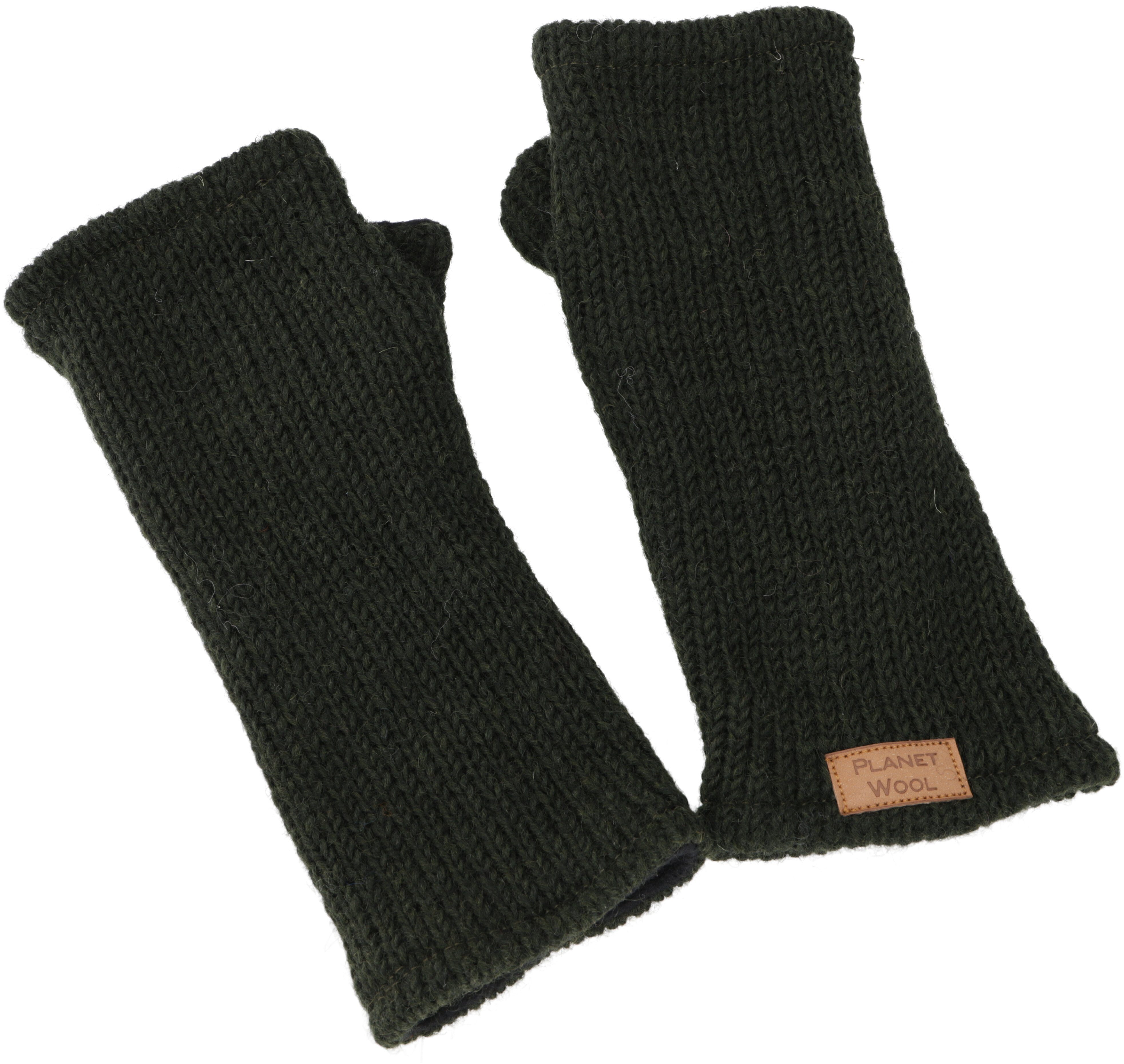 Guru-Shop Strickhandschuhe Handgestrickte Pulswärmer, Handstulpen,.. günstig online kaufen