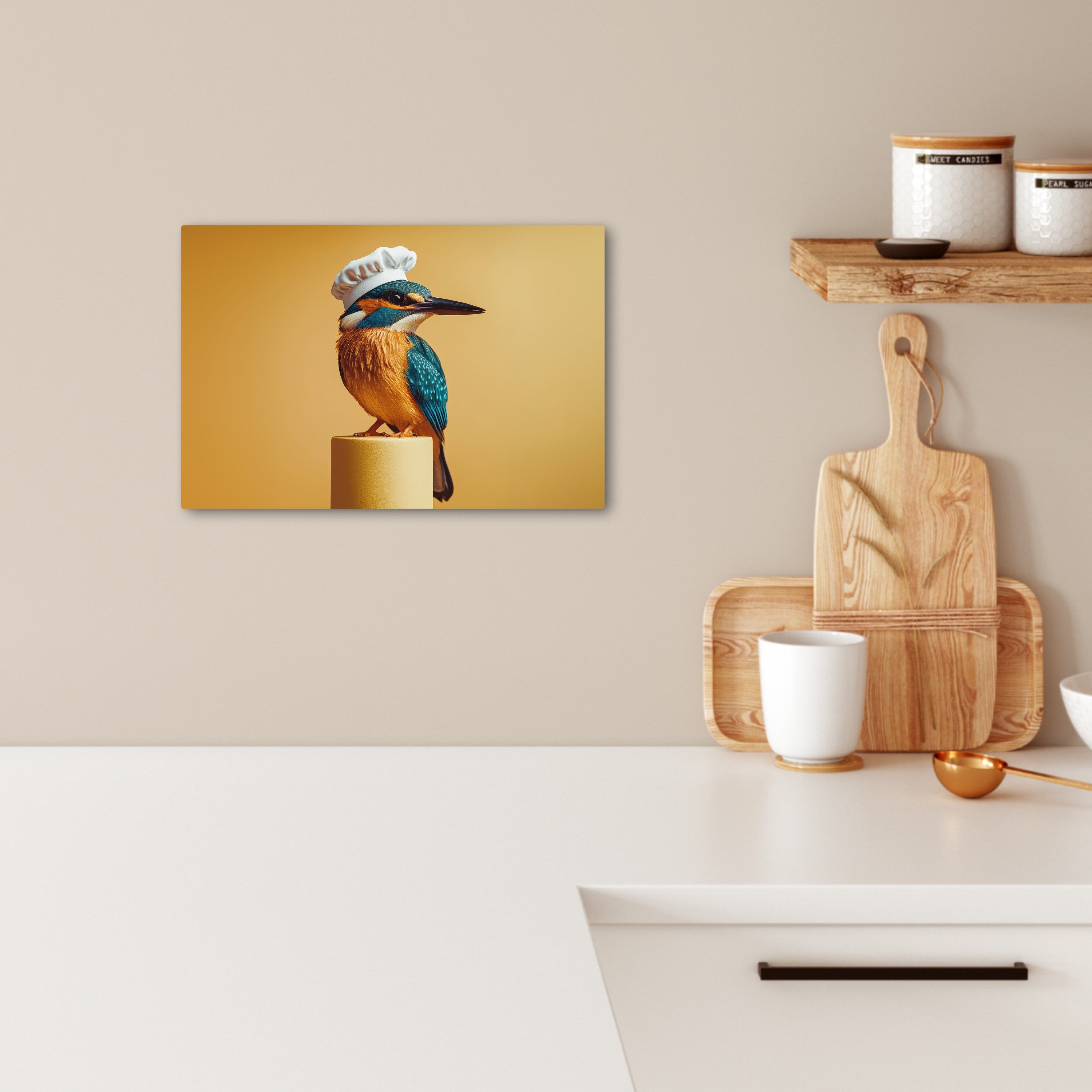 OneMillionCanvasses® Leinwandbild Eisvogel - Säule - günstig online kaufen