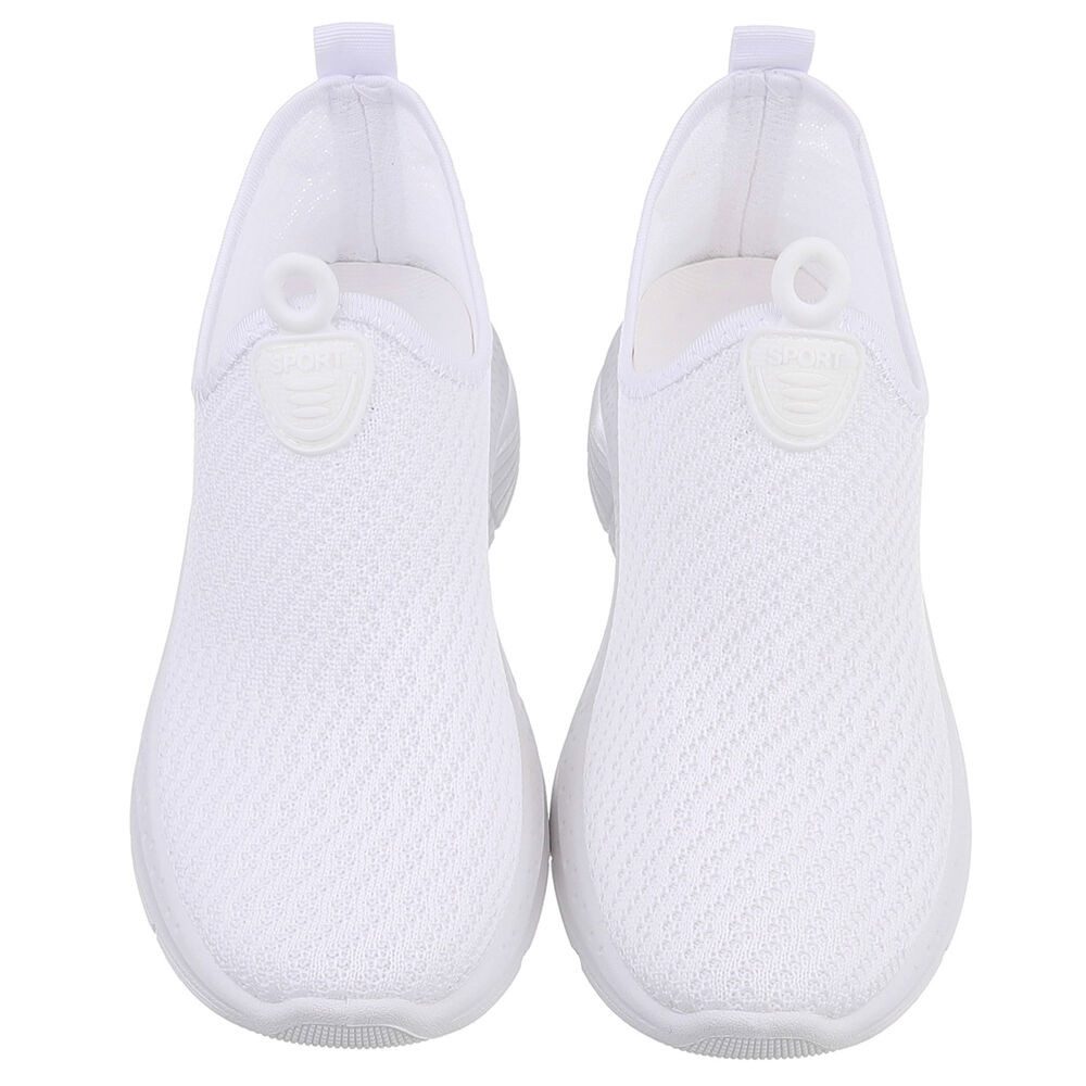 Ital-Design Damen Low-Top Freizeit Slipper (88851275) Keilabsatz/Wedge Sneakers Low in Weiß – Bild 4 von 5