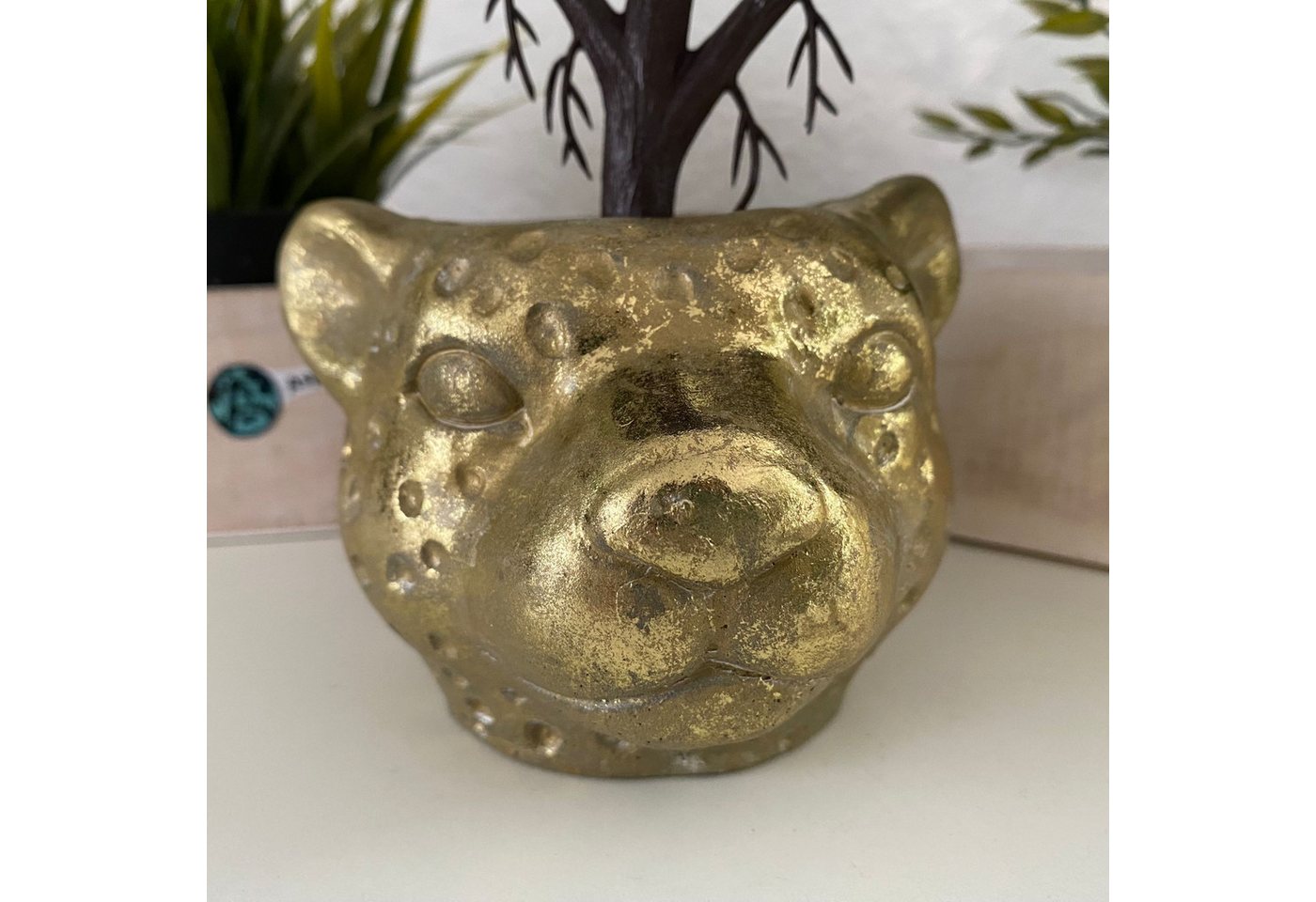 Thumbnail - Aspinaworld Blumentopf Leopard Figur Blumentopf Übertopf 10 cm, Deko Topf