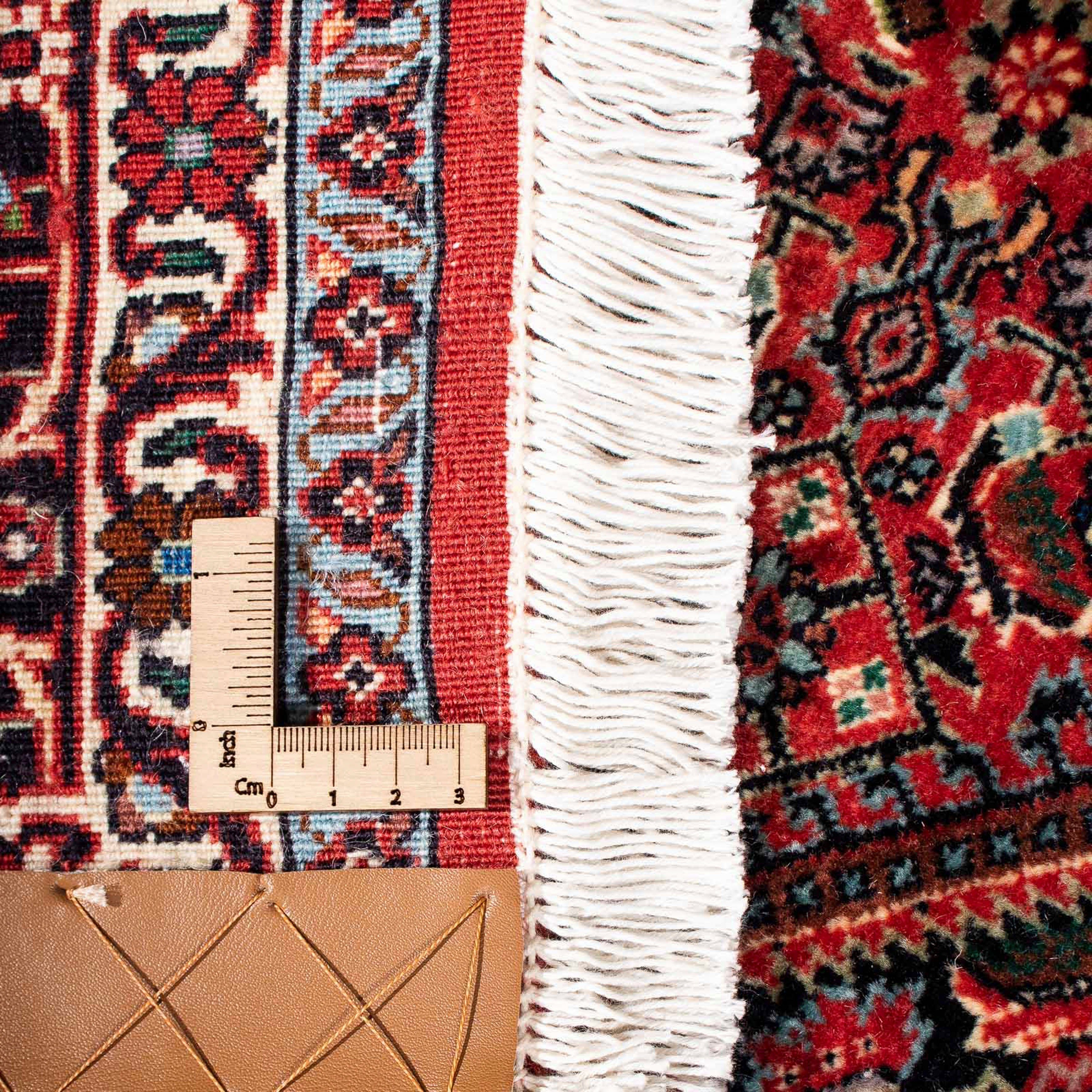 Orientteppich Perser rechteckig, cm Wohnzimmer, - Handgeknüpft, Zertifikat Bidjar - 15 233 Höhe: - Einzelstück dunkelrot, mit x 169 morgenland, mm