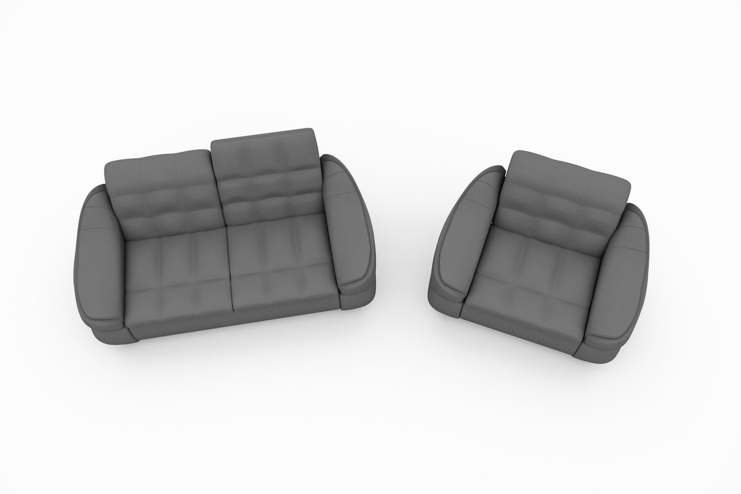 Alisa, Design bestehend Sofa 2-Sitzer (2-tlg), Stylefy Polstergarnitur und (Set Sessel, aus Modern