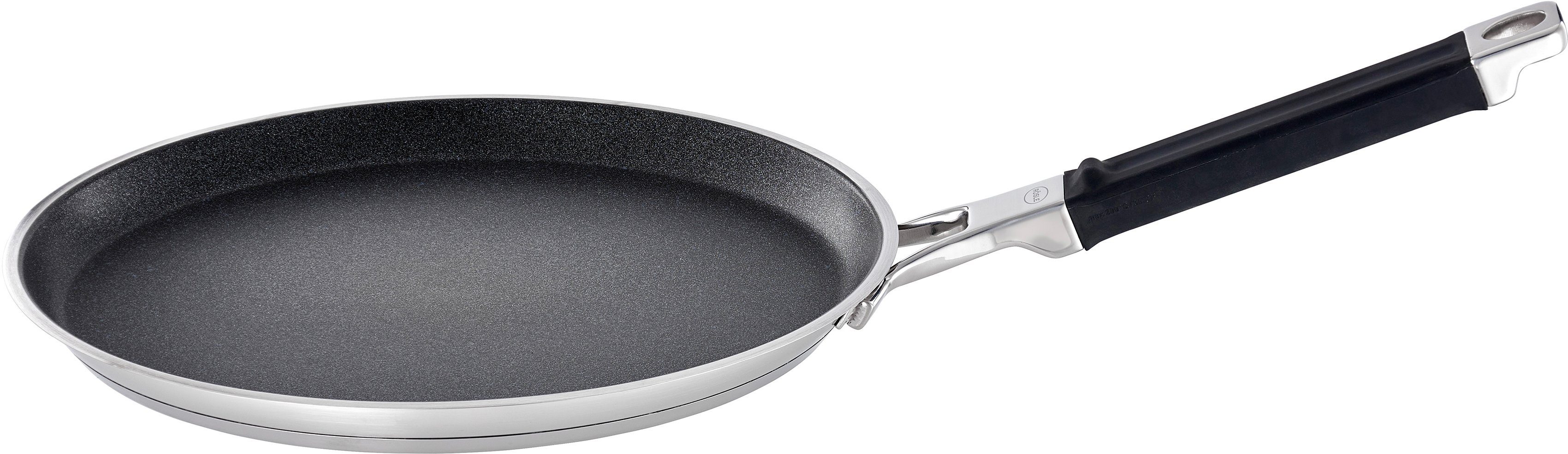 RÖSLE Crêpepfanne SILENCE PRO, Edelstahl 18/10 (1-tlg), Premium-Antihaftversiegelung, spülmaschinengeeignet, Ø 28cm, Induktion