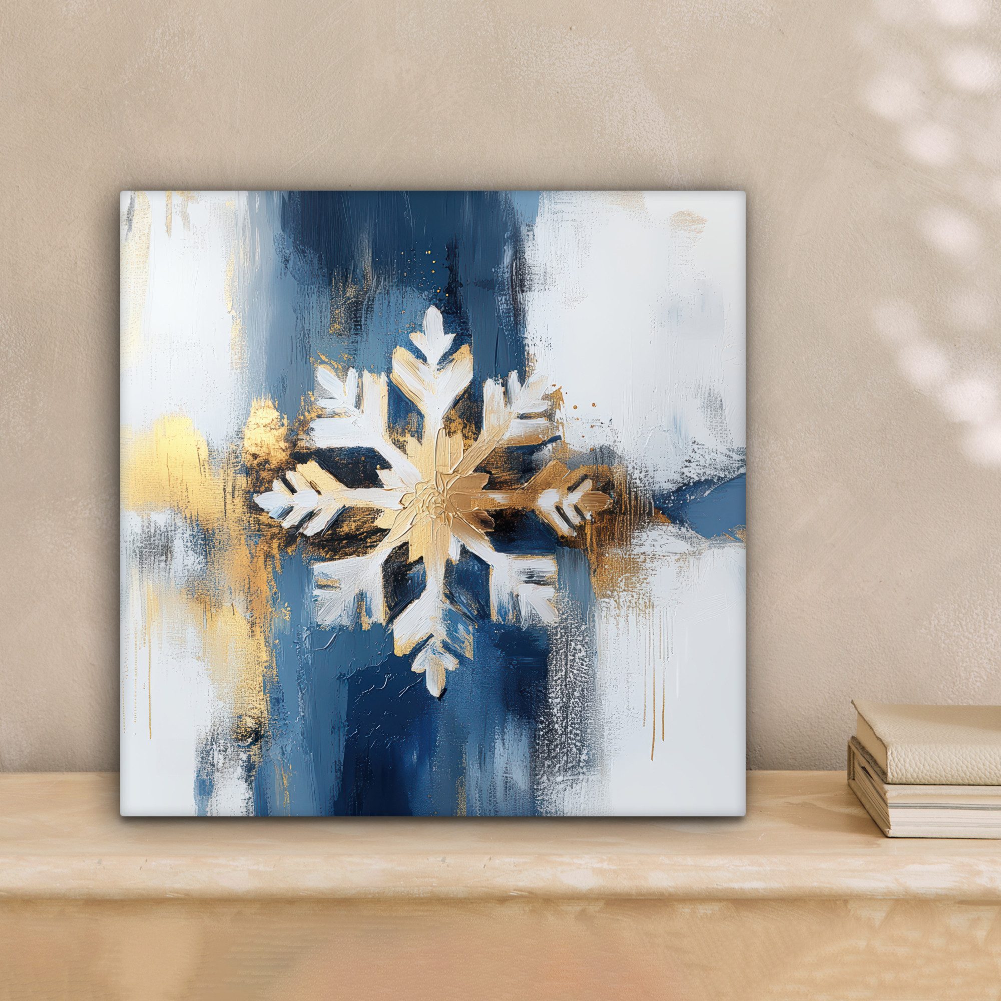 OneMillionCanvasses® Leinwandbild Abstrakt - Winter - Schneeflocke - Schnee günstig online kaufen