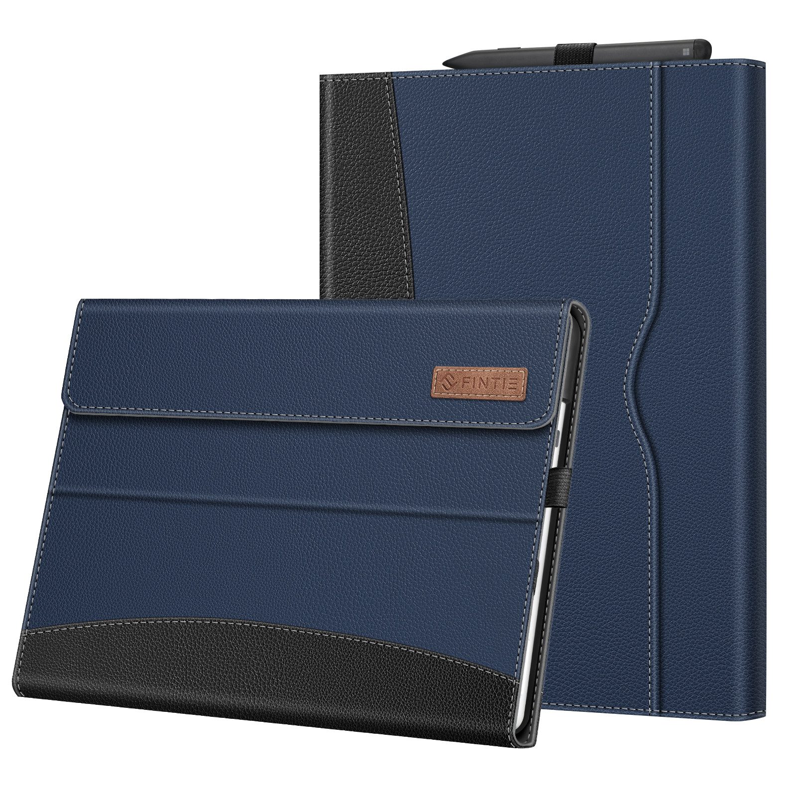 Fintie Tablet-Hülle für Microsoft Surface Pro 11/Pro 10/Pro 9 13''-Multi-Sichtwinkel Hülle, Kunstleder Case mit Dokumentschlitze Stifthalter,Type Cover Kompatibel