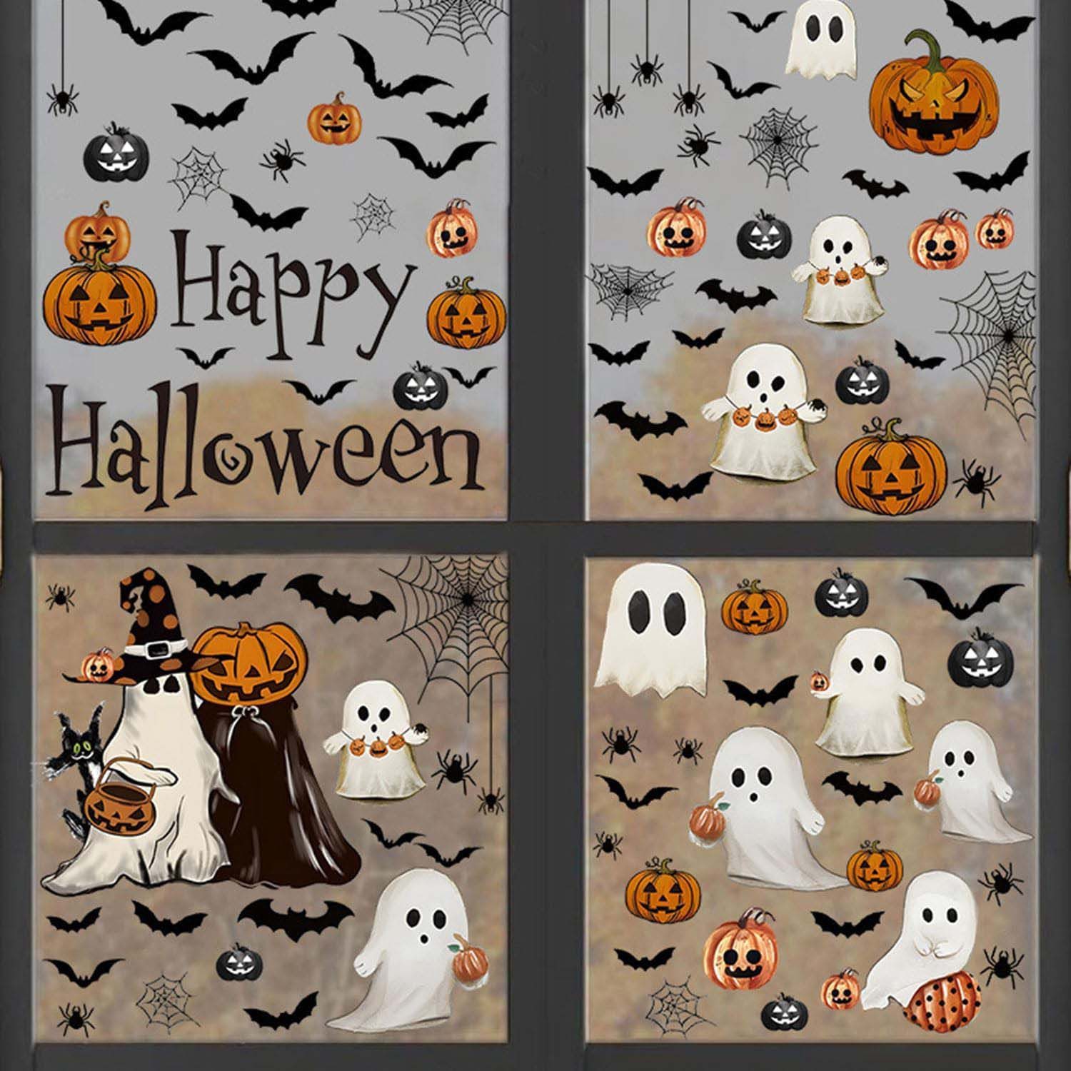 trends for living Fenstersticker Halloween Fenster Aufkleber Dekoration Sticker für Heim und Schul