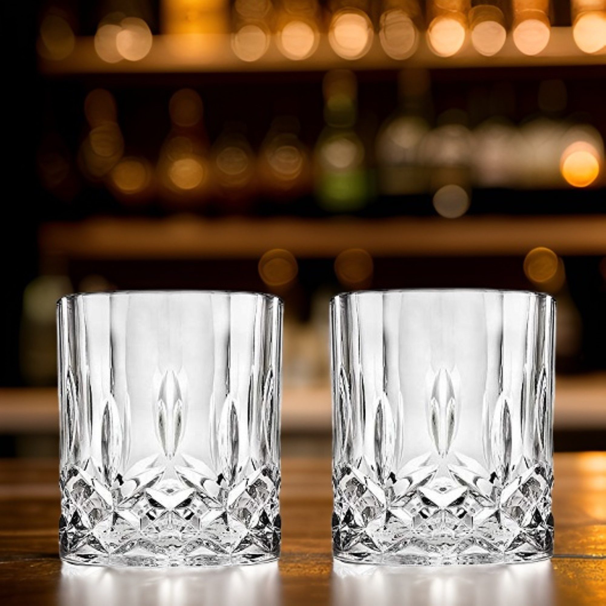 Cheffinger Gläser-Set 6 tlg. 340ml Gläser Whiskey Cocktail Chivas Kristall Timeless Retro