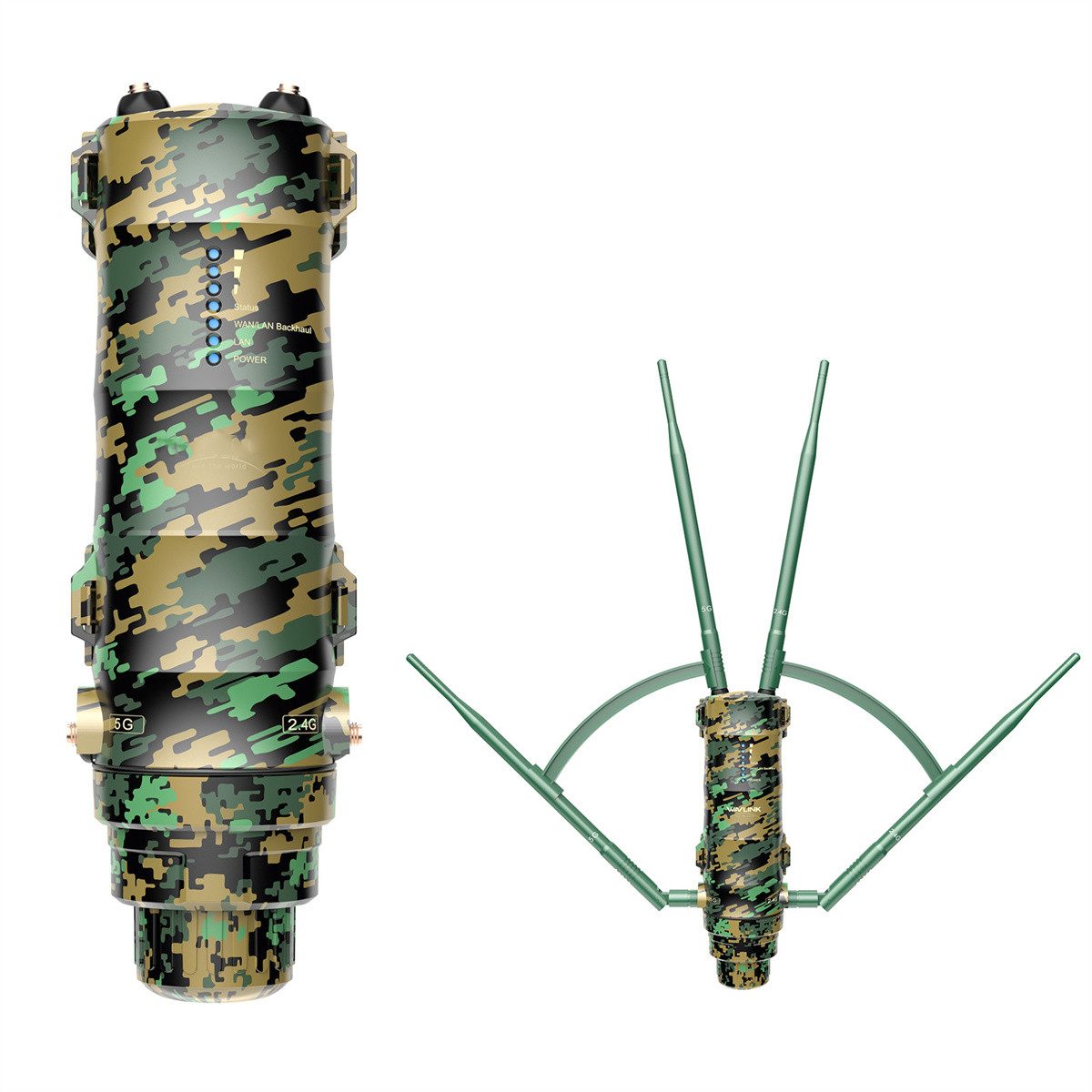 Insma WLAN-Repeater, Outdoor Dual Band WLAN Verstärker 1200Mbps mit 4 Hochleistungsantennen