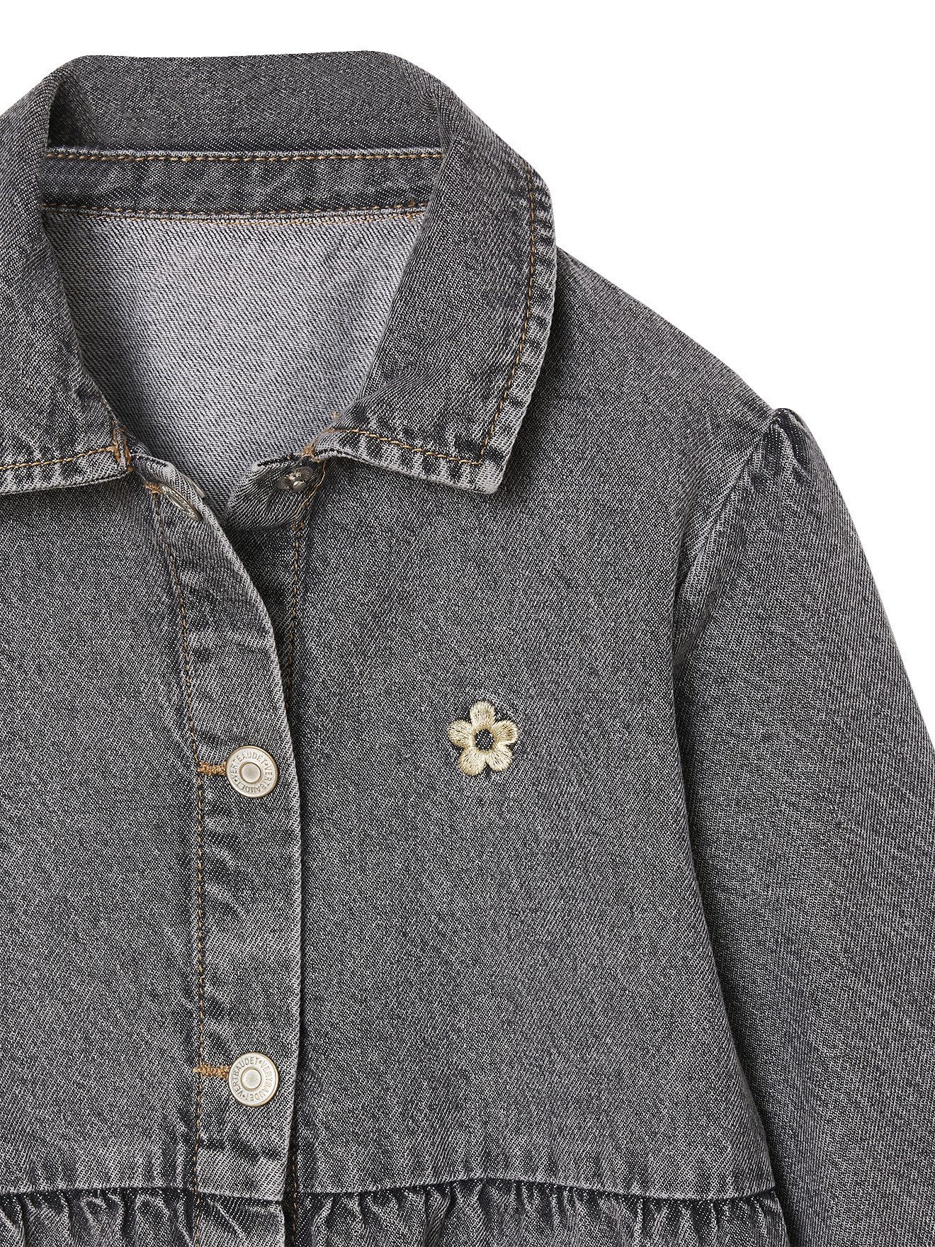 vertbaudet Minikleid Mädchen Kleid aus Light-Denim