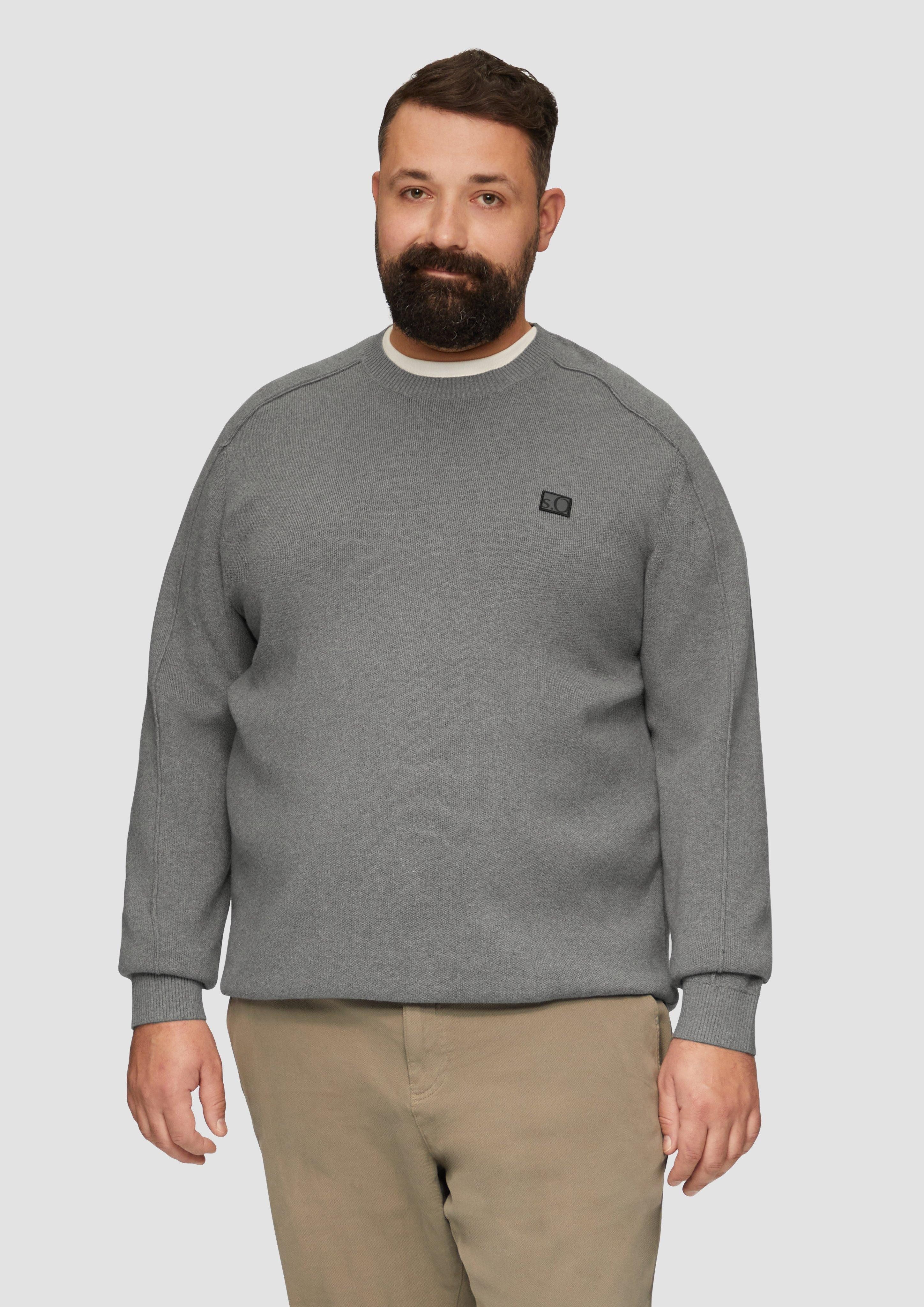 Strickpullover Strickpullover mit Nahtdetails und Logo