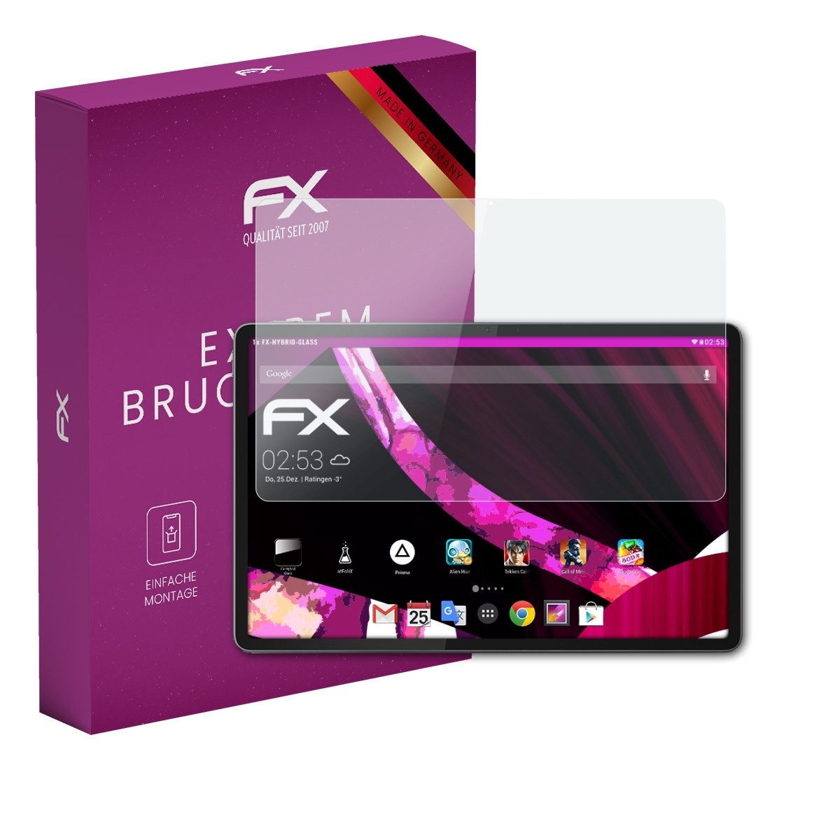 atFoliX Schutzfolie Panzerglasfolie für Lenovo Yoga Tab 11.1 Inch 2025, Ultradünn und superhart