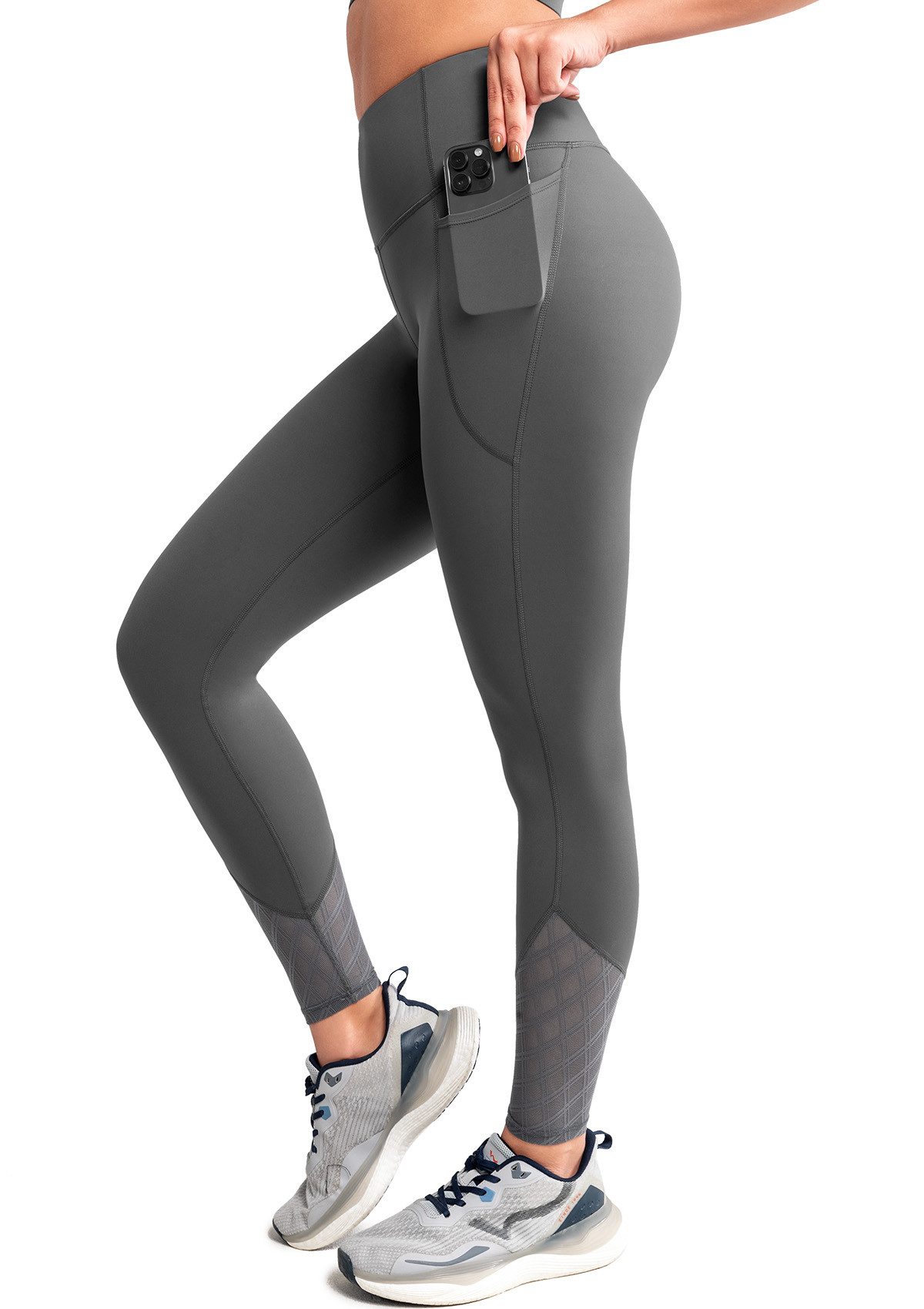 Yvette Leggings Damen Sporthose mit Taschen & Mesh Blickdicht, E110692A19 günstig online kaufen