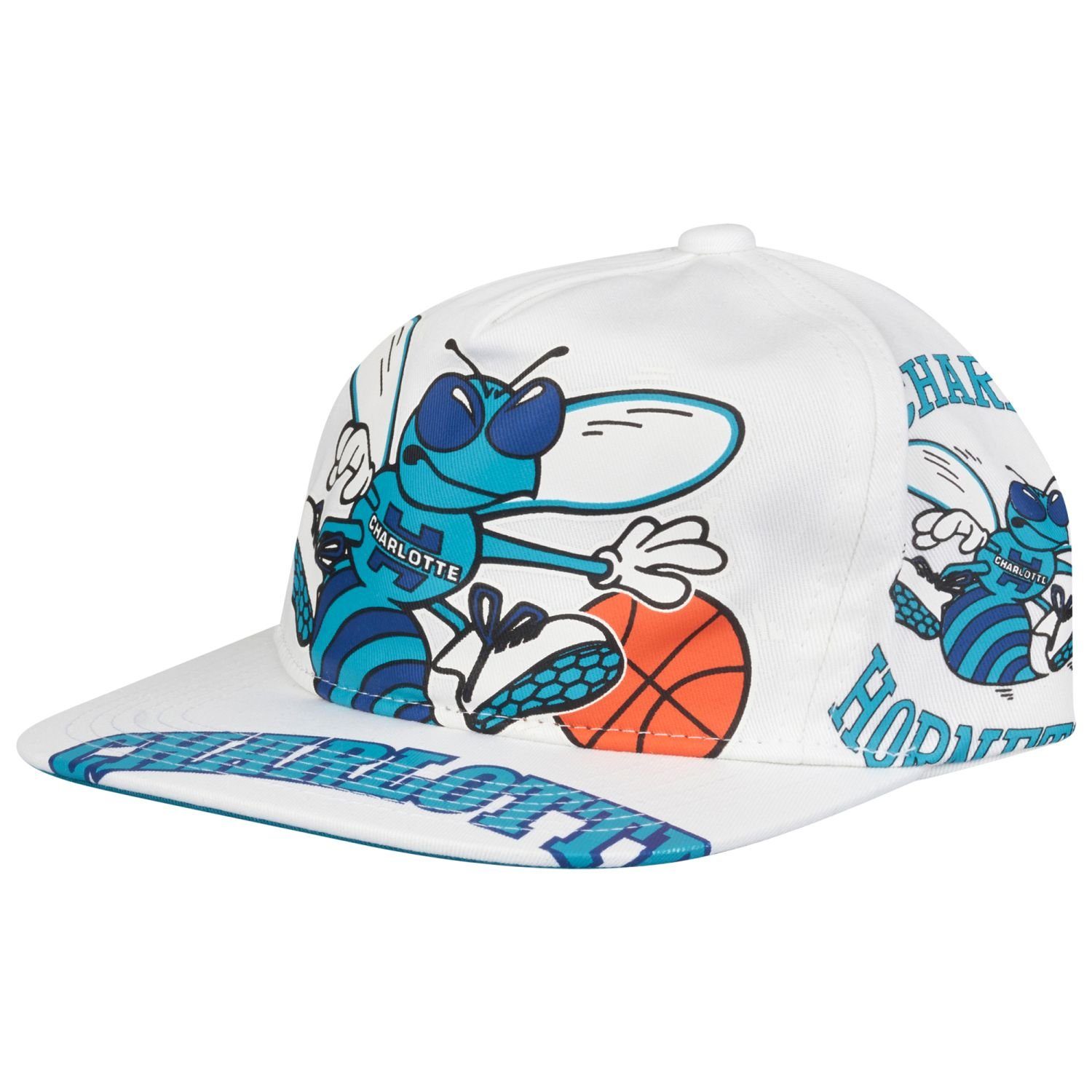 Cap DEADSTOCK Snapback Unstructured Mitchell Charlotte Hornets & Ness