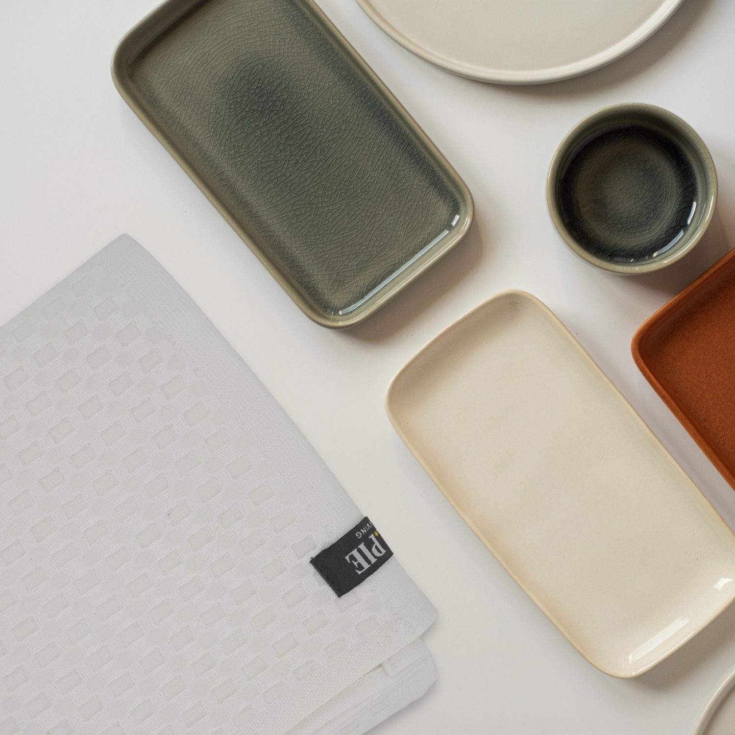 AGA.PIE Waschlappen Bambus Lyocell Waschlappen-Set (4 Waschlappen), Waffeldesign, Waffelpique