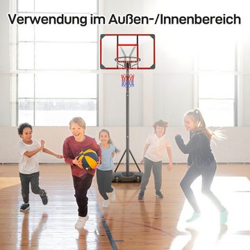 Yohood Basketballkorb 147–260cm Indoor Outdoor Basketballständer für Teenager mit Rollen