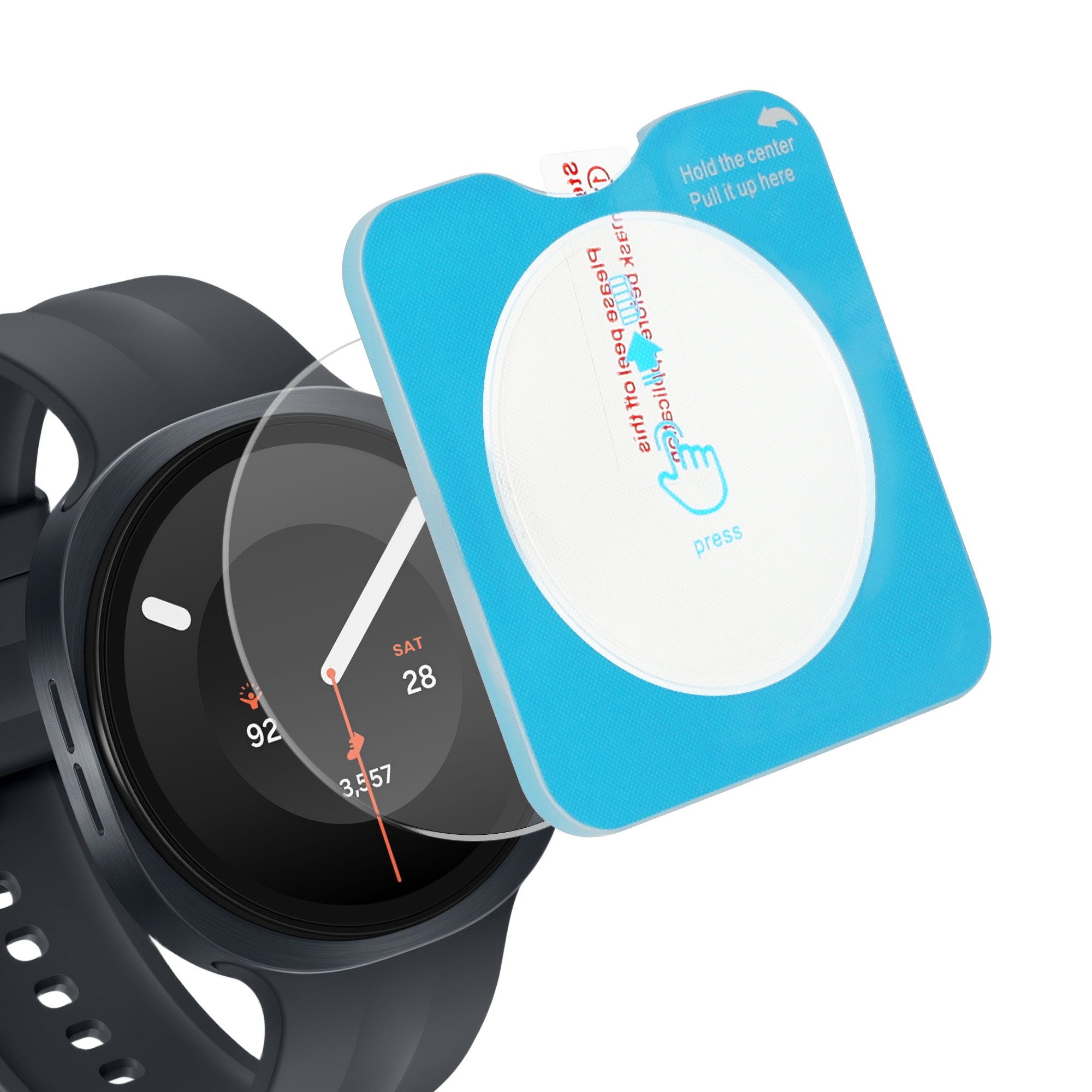 kwmobile 2x Schutzglas für Samsung Galaxy Watch 9 40mm Glas Folie Smartwatch, 2-tlg., Smartwatch Displayschutz für Fitness Tracker Transparent