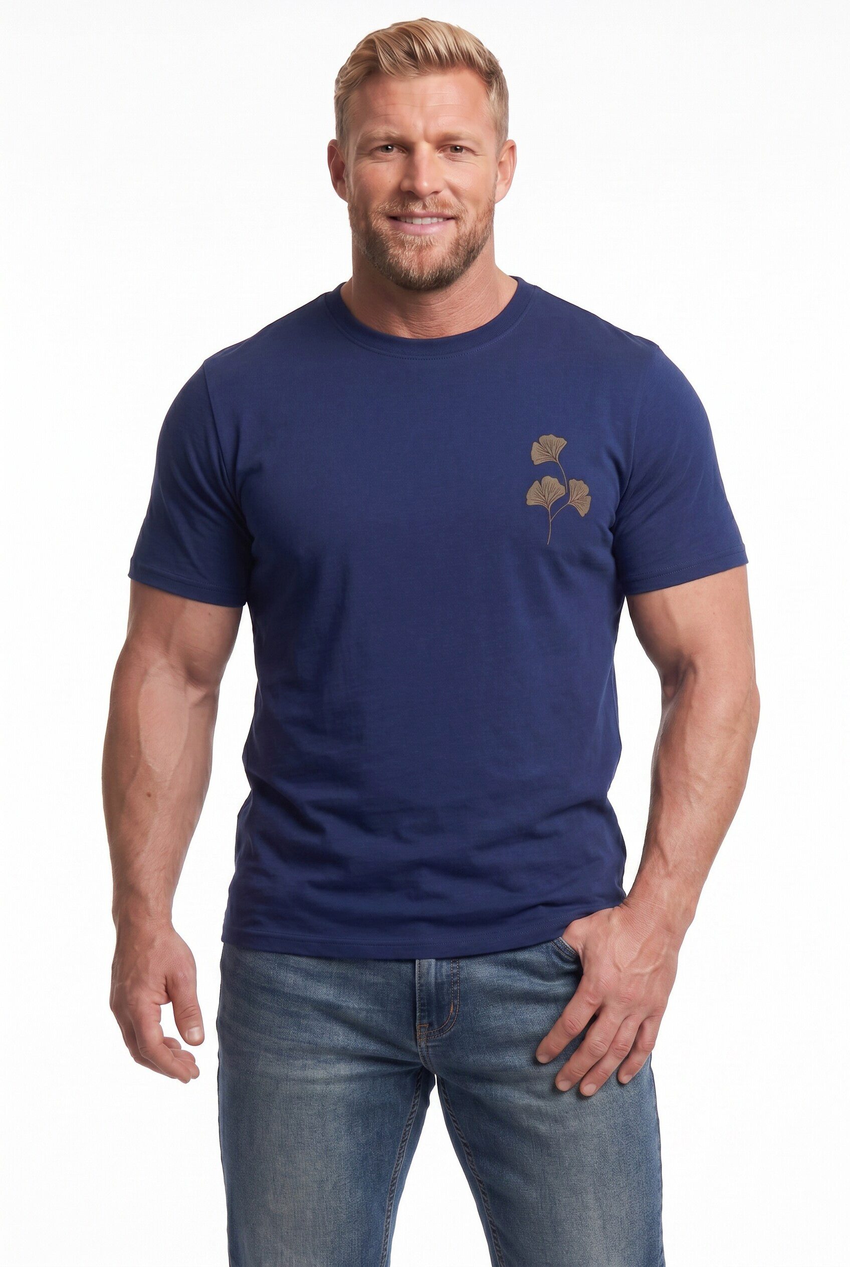 Men Plus T-Shirt T-Shirt Rundhals großer Print bis 8 XL
