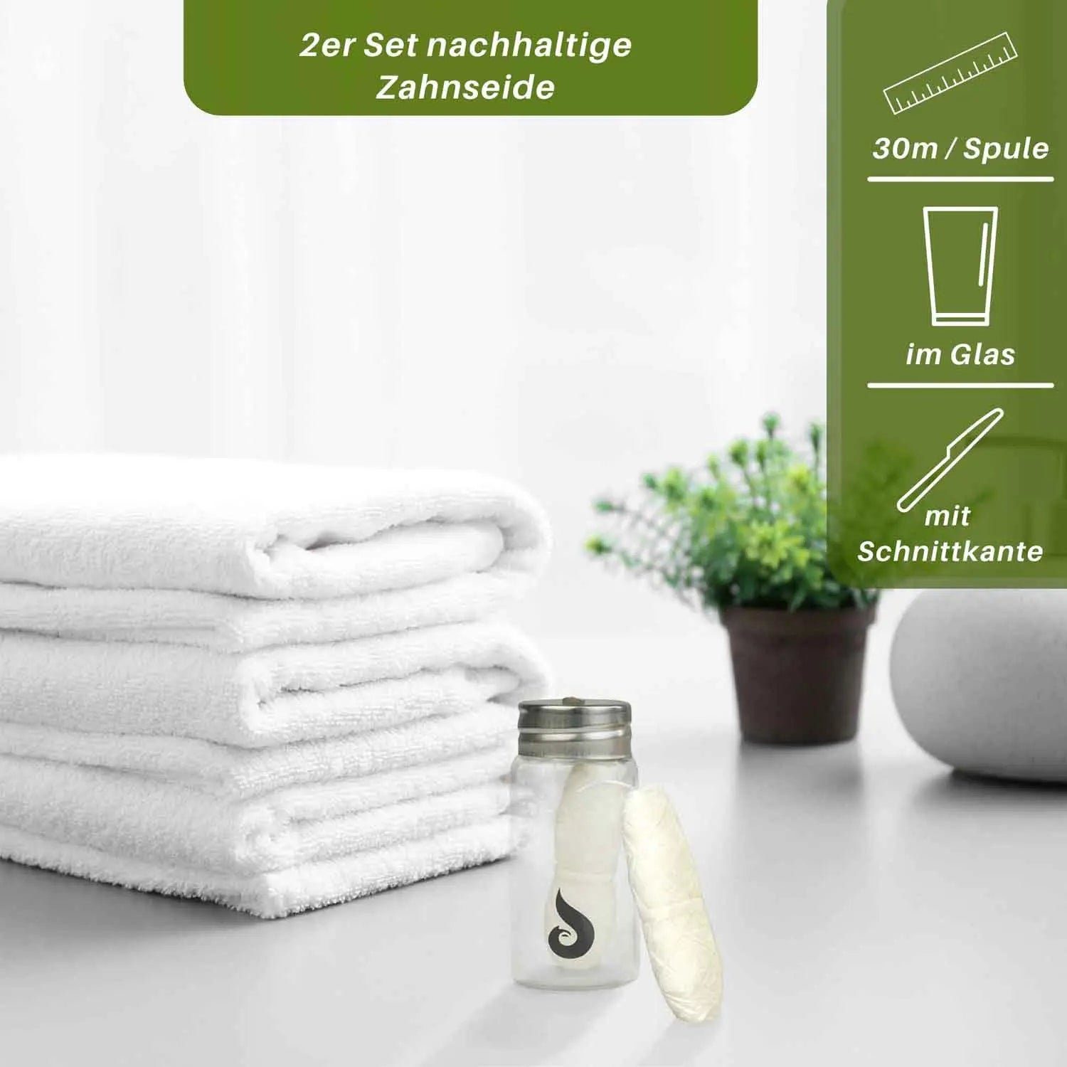 wisefood Küche Mais Zahnseide im Glas - 30m - 2 Rollen