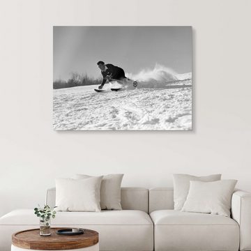 Posterlounge XXL-Wandbild Vintage Ski Collection, Skifahrer auf der Abfahrt, Vintage Fotografie