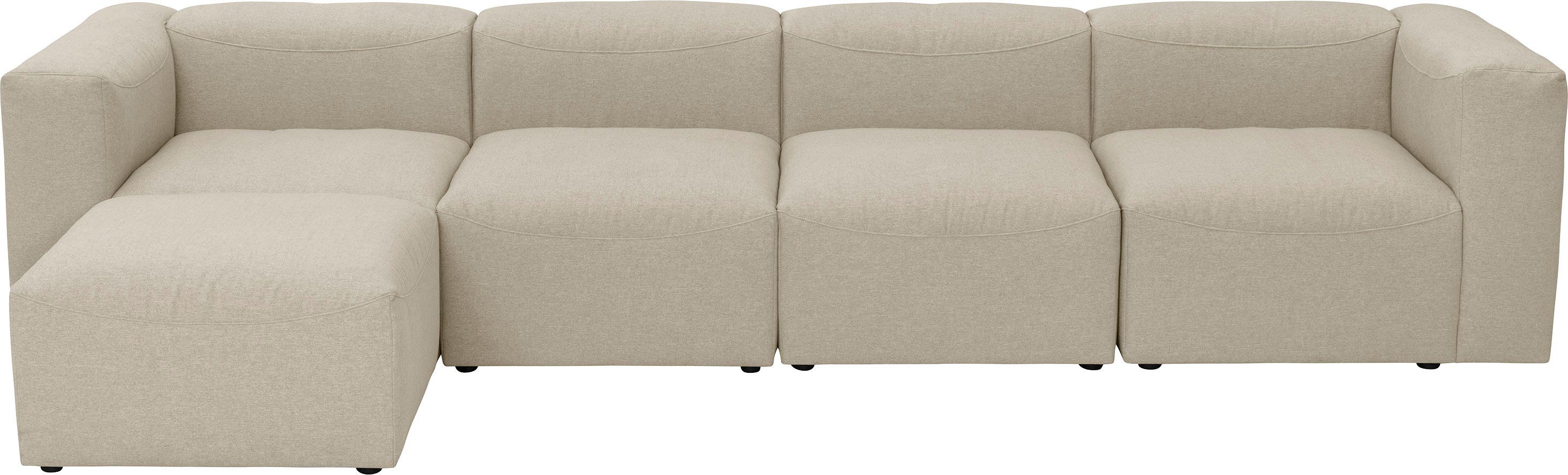 5 Spar-Set Sitz-Elementen, 07 5 creme individuell Ecksofa Teile, kombinierbar aus Winzer® Sofa-Set Lena, Max