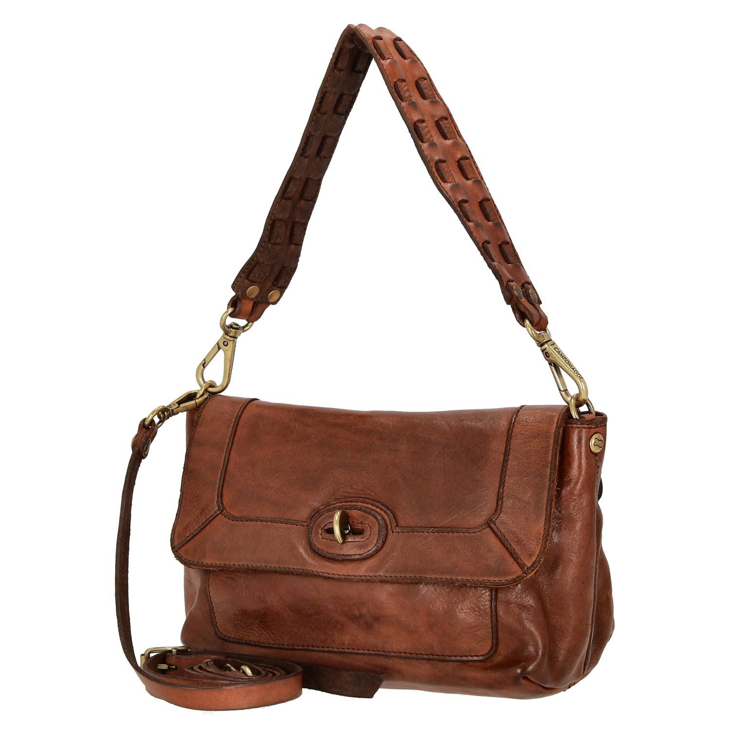Campomaggi Umhängetasche Zefiro - Umhängetasche 24 cm (cognac)