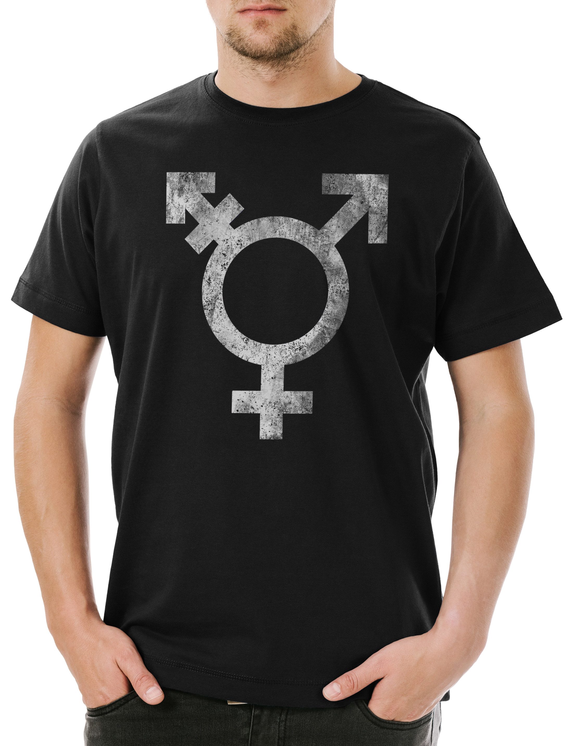 Urban Backwoods Print-Shirt Transgender Symbol Herren günstig online kaufen