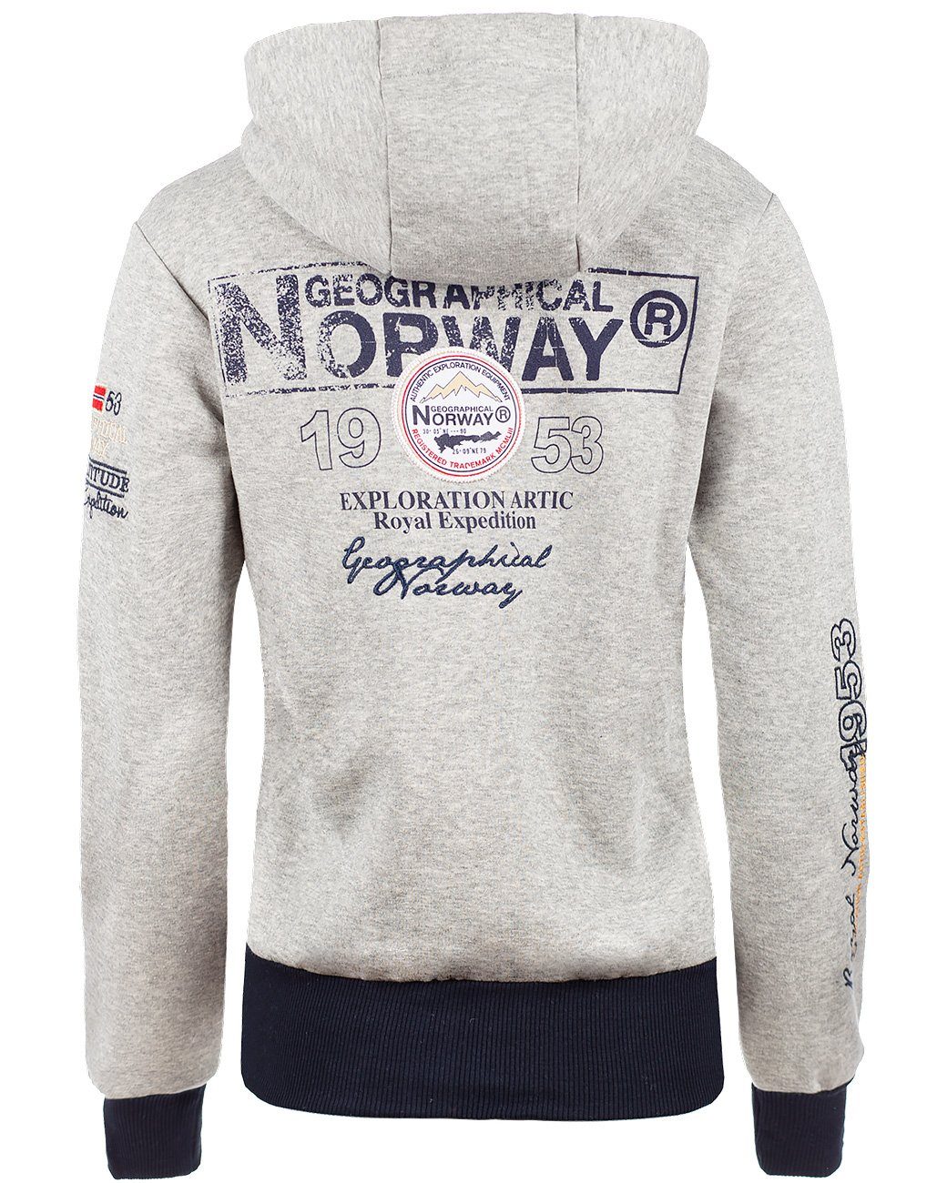 Geographical Norway Sweatjacke Jacke ba Blended Grey XL mit Kapuze und Aufn günstig online kaufen