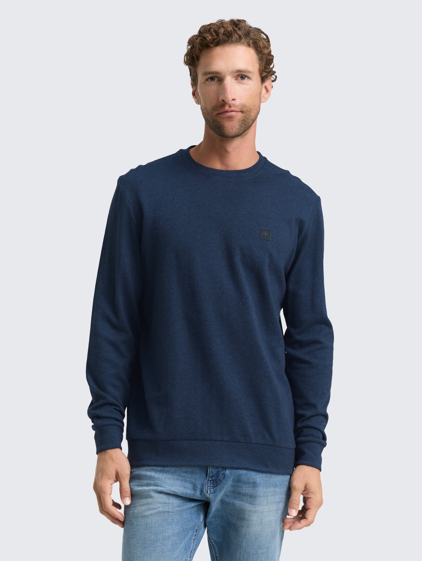 TOM TAILOR Langarmshirt T-Shirt Langarmshirt mit Logo-Badge günstig online kaufen