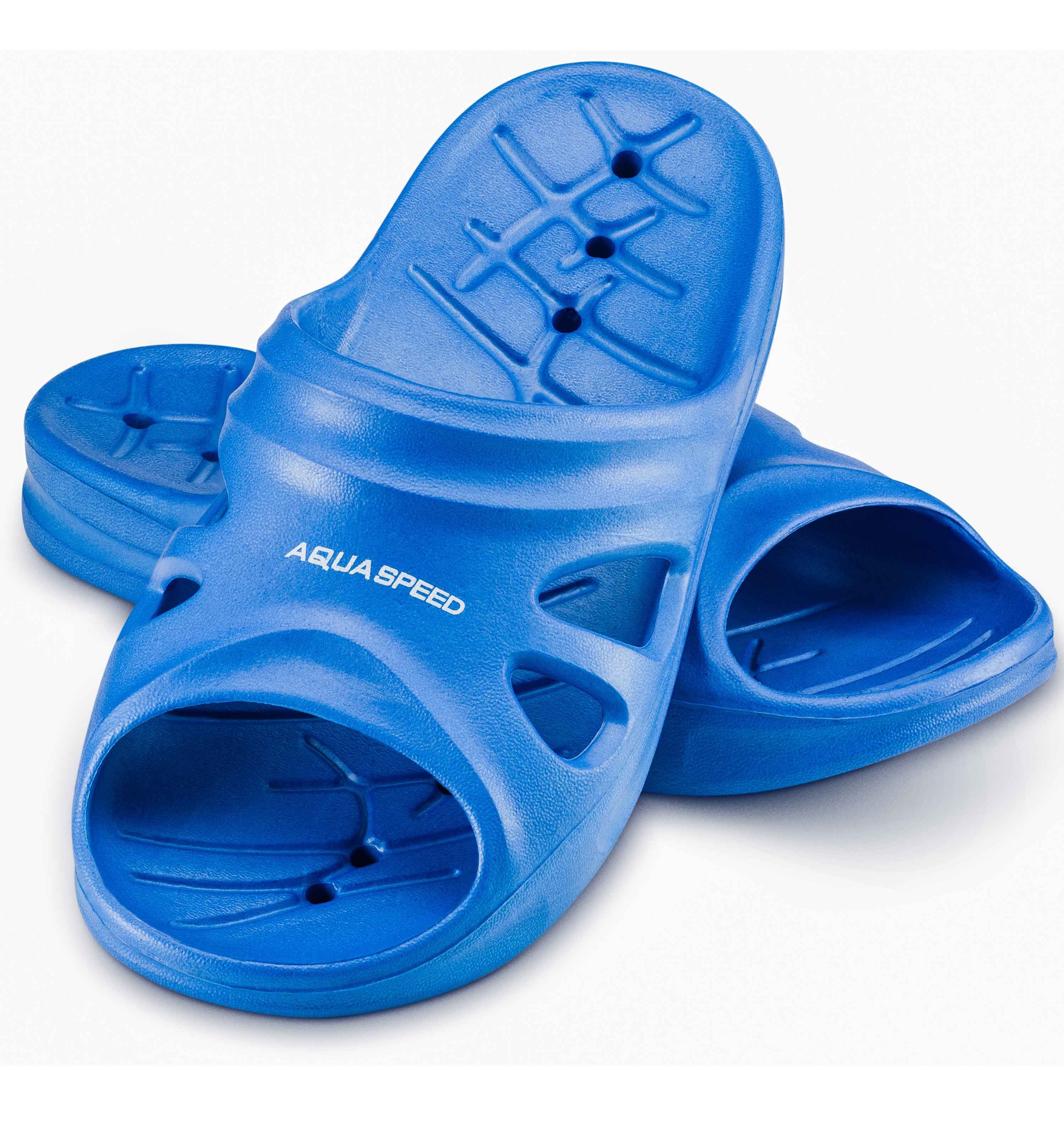 Aqua Speed Badelatschen FLORIDA + Mikrofaserhandtuch Damen Herren Kinder Badepantolette