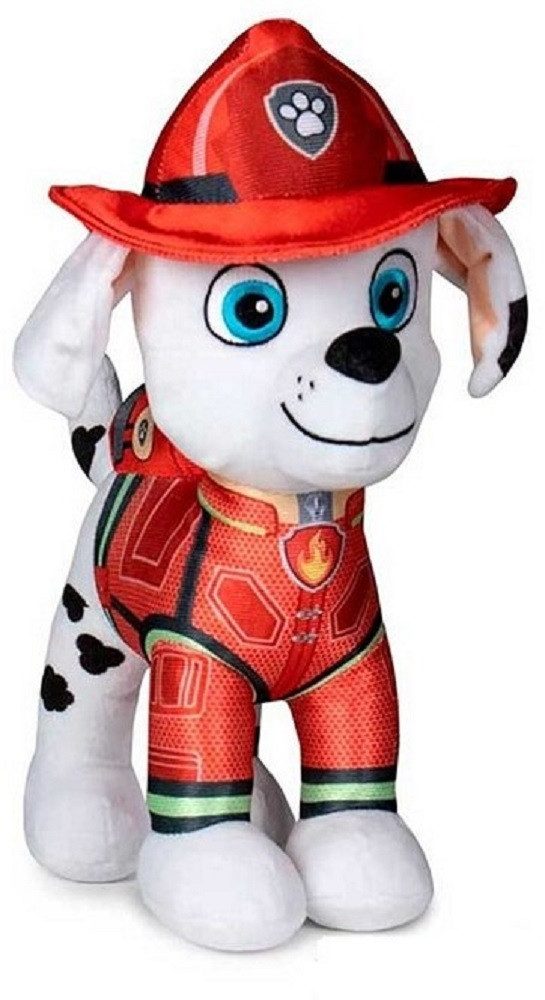 Nickelodeon Kuscheltier Plüsch Paw Patrol Kuscheltier Paw Patrol Plüschtier 27 cm Marshall rot (1-St), Super weicher Plüsch Stofftier Kuscheltier für Kinder zum spielen