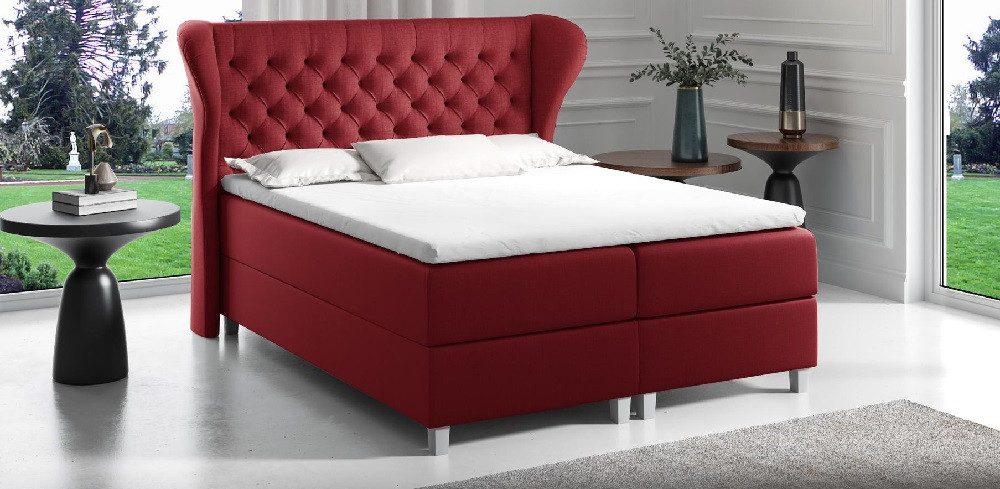 Xlmoebel Boxspringbett Chesterfield Boxspringbett aus Samt in elegantem Design (1-St., Bett), Hergestellt in Europa