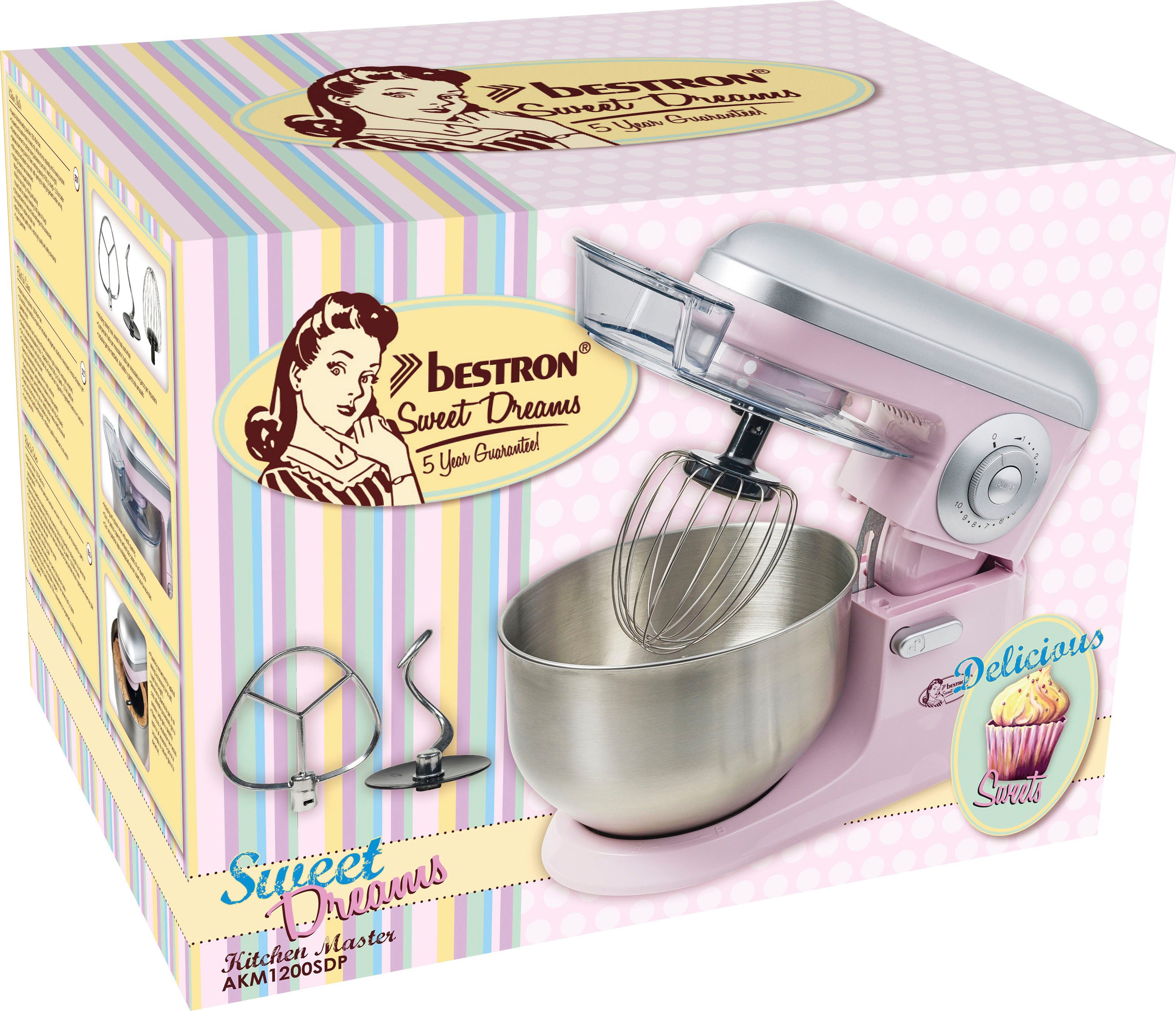 Image of bestron Küchenmaschine AKM1200SDP, 700 W, 5 l Schüssel