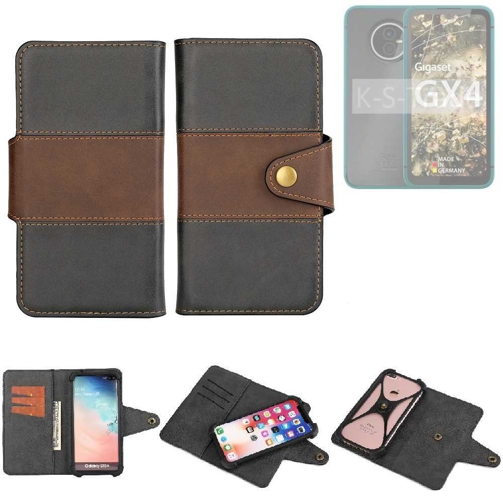 K-S-Trade Handyhülle für Gigaset GX4, Handyhülle Schutzhülle Hülle Bookstyle Wallet-Case Bumper
