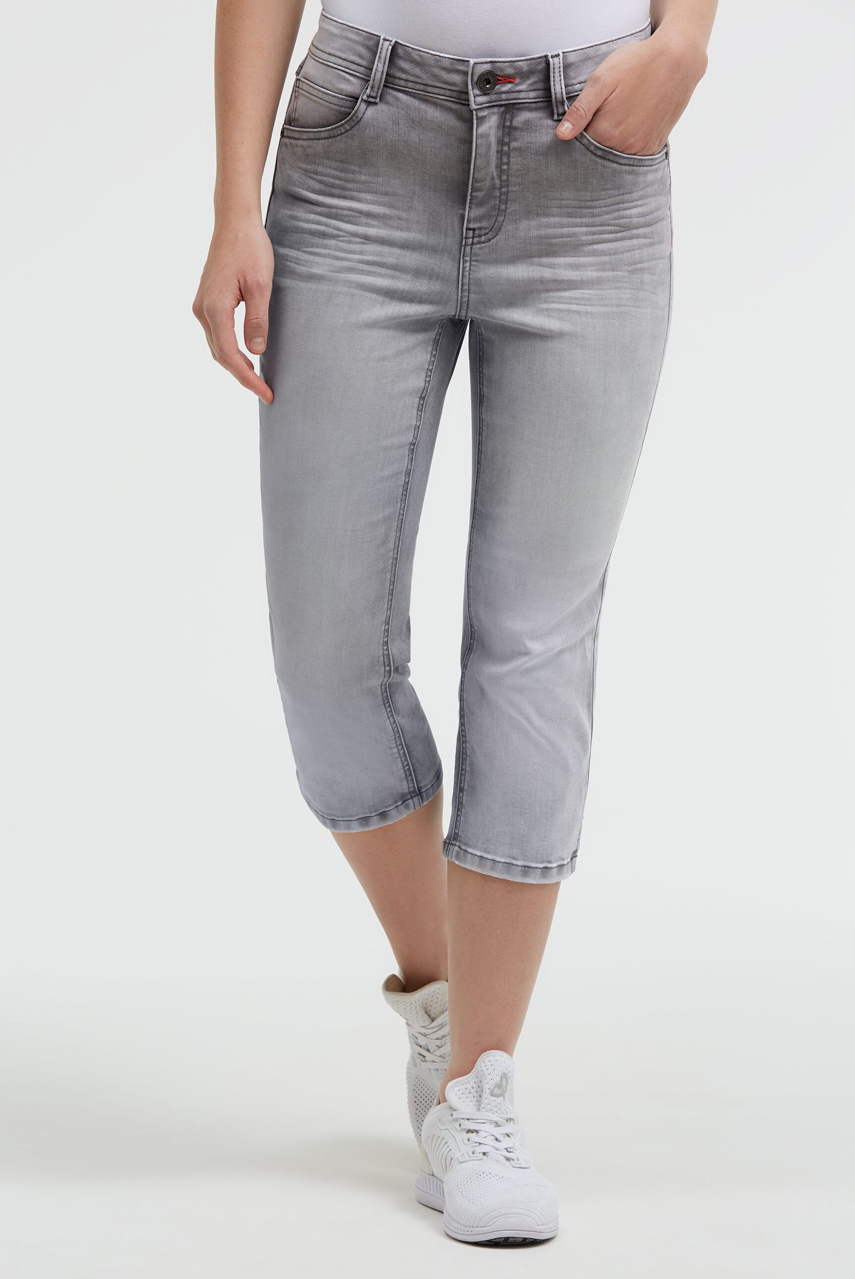 SOCCX Regular-fit-Jeans mit Schlitz am Saum