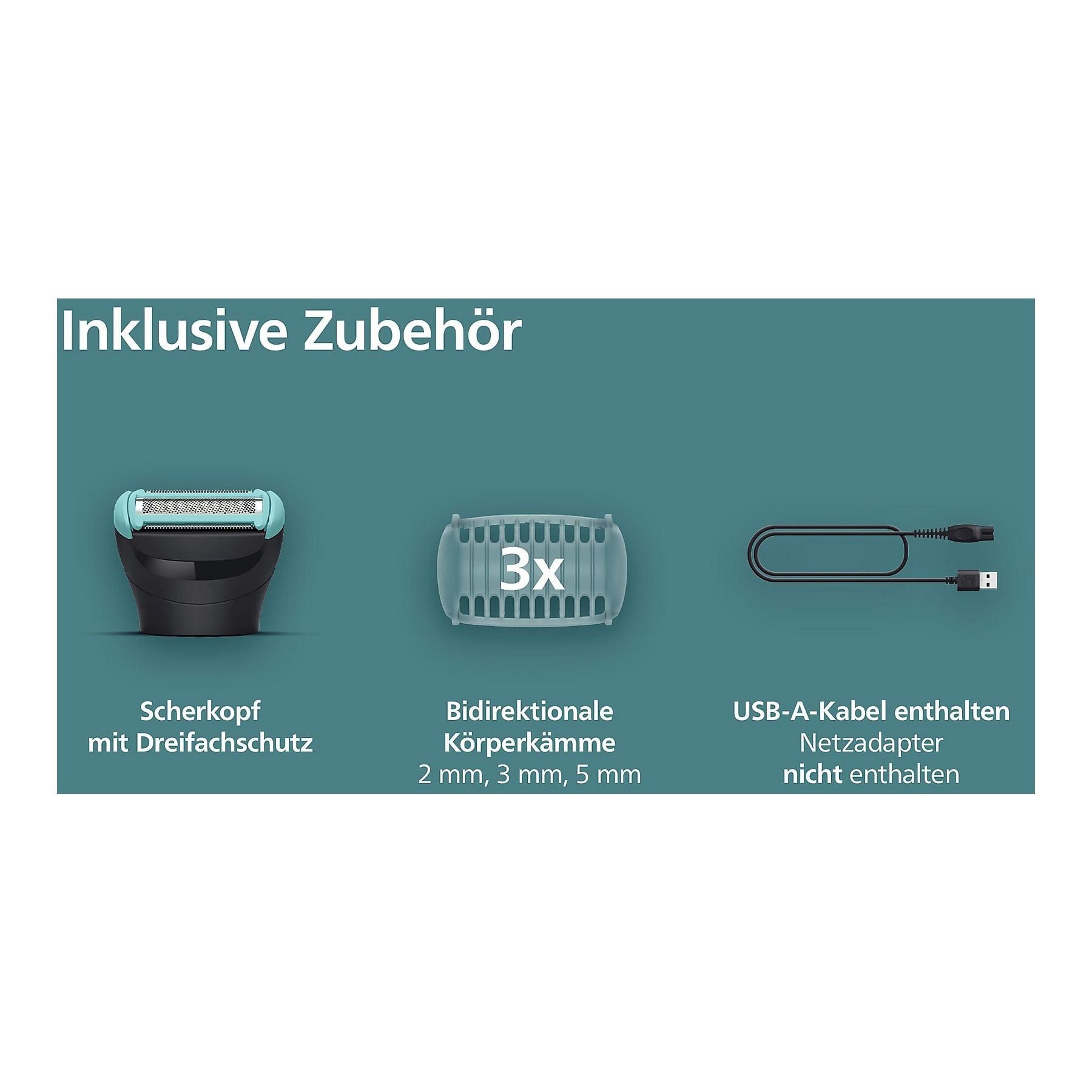 Philips Körperrasierer Body Groomer 5000 Intim Körper Body Nass & Trocken, bis zu 100 Minuten Akkulaufzeit