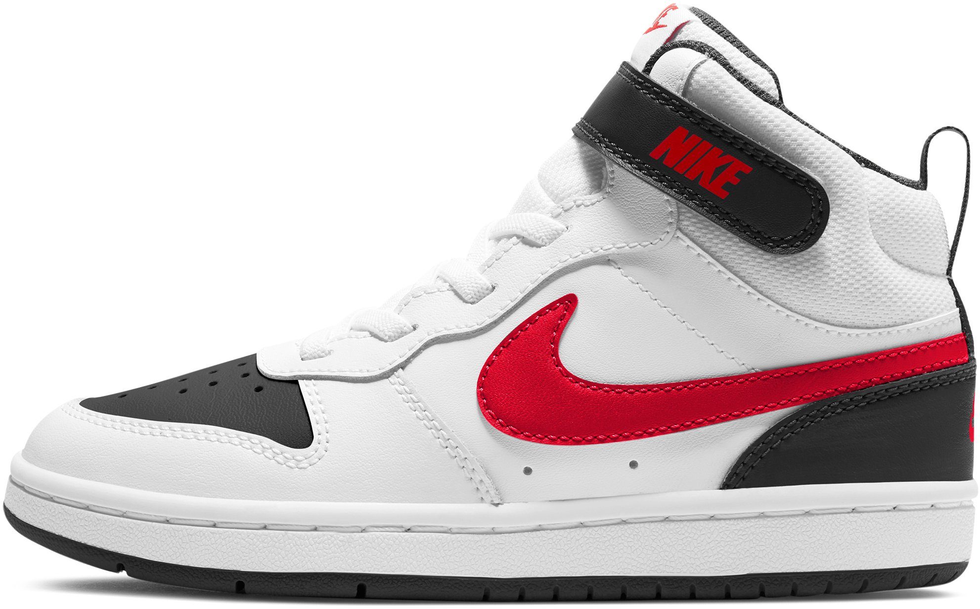 Nike Sportswear COURT BOROUGH MID 2 weiß/rot des Air 1 Spuren (PS) Force auf den Design Sneaker