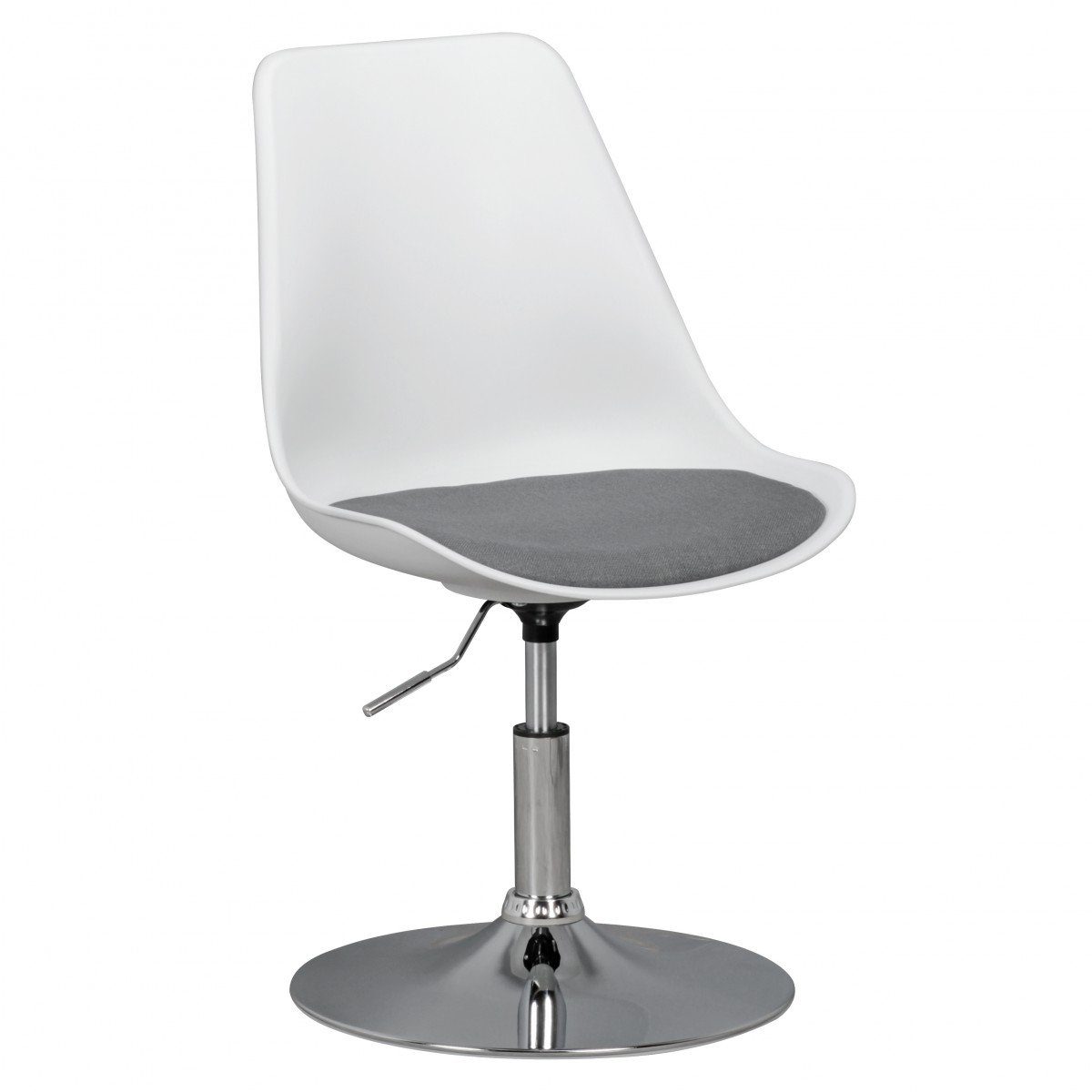 KADIMA DESIGN Besucherstuhl Trompetenstuhl mit Kunstlederbezug - Bequemer Büro-Stuhl Grau | Grau