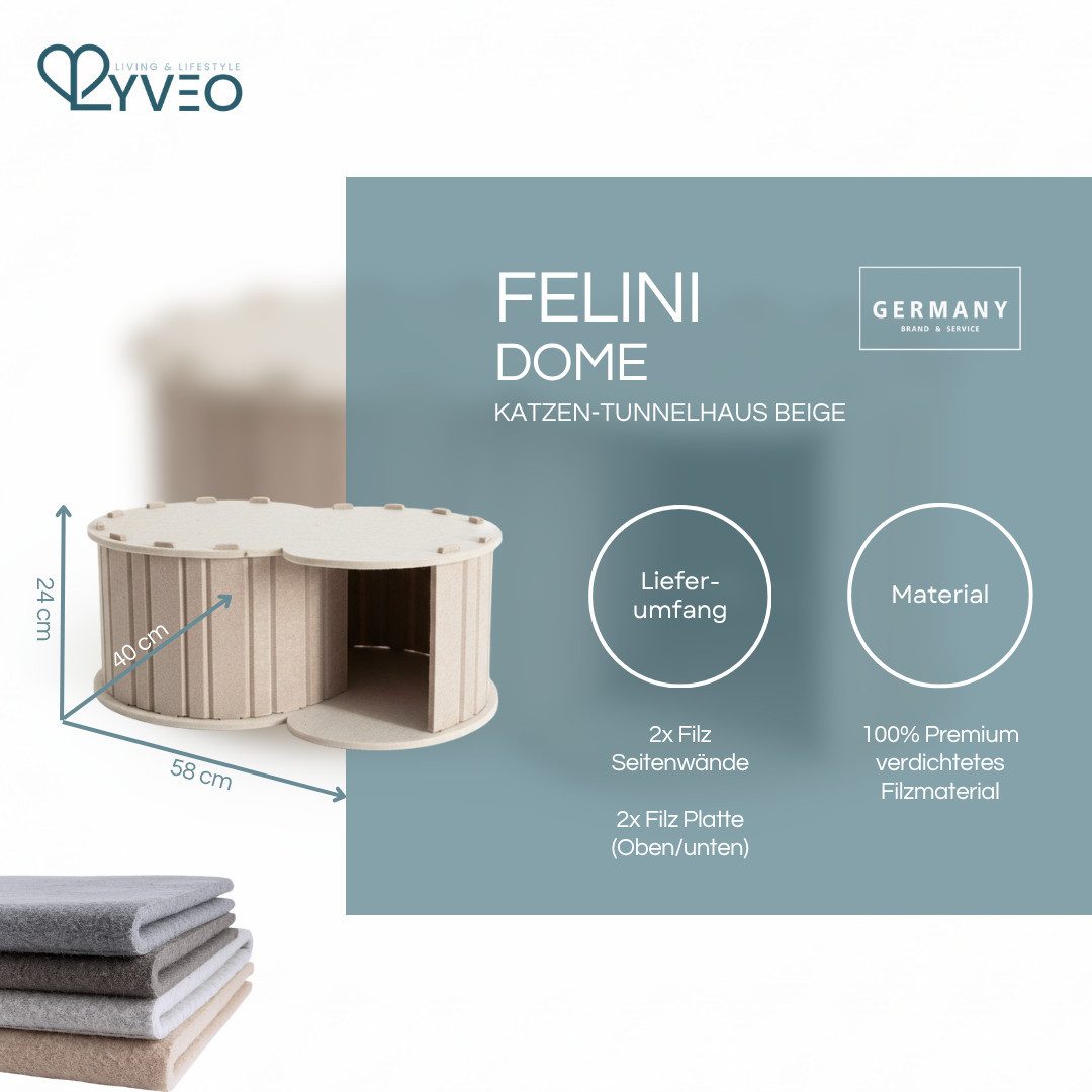 Lyveo Katzenhaus Katzenhöhle 58x40x24cm Katzentunnel Katzenbett Katzen Vers günstig online kaufen