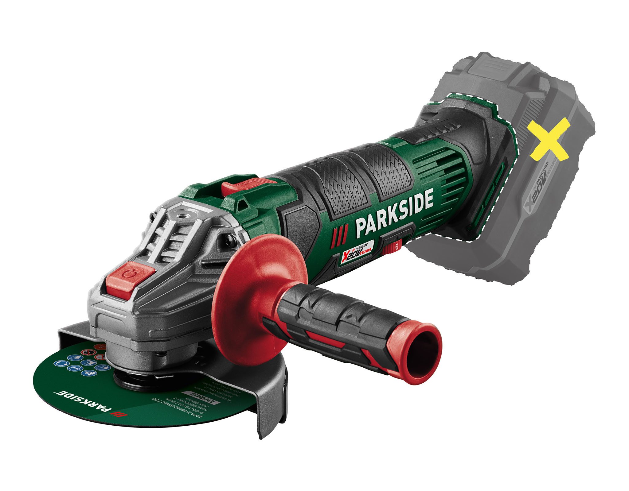 Parkside Winkelschleifer PARKSIDE Akku-Winkelschleifer Schleifen PWSA 20-Li günstig online kaufen