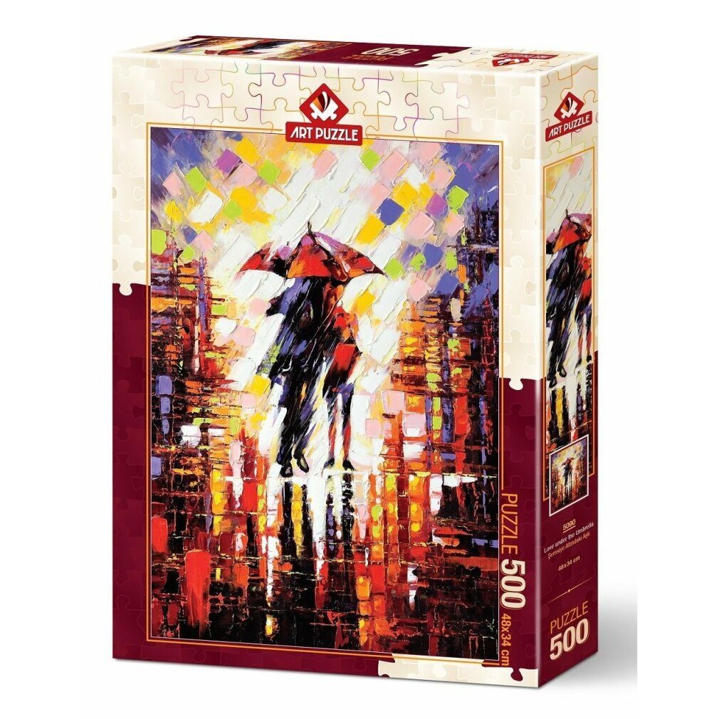 ART PUZZLE Puzzle Puzzle Liebe unter dem Regenschirm 500 Teile, Puzzleteile