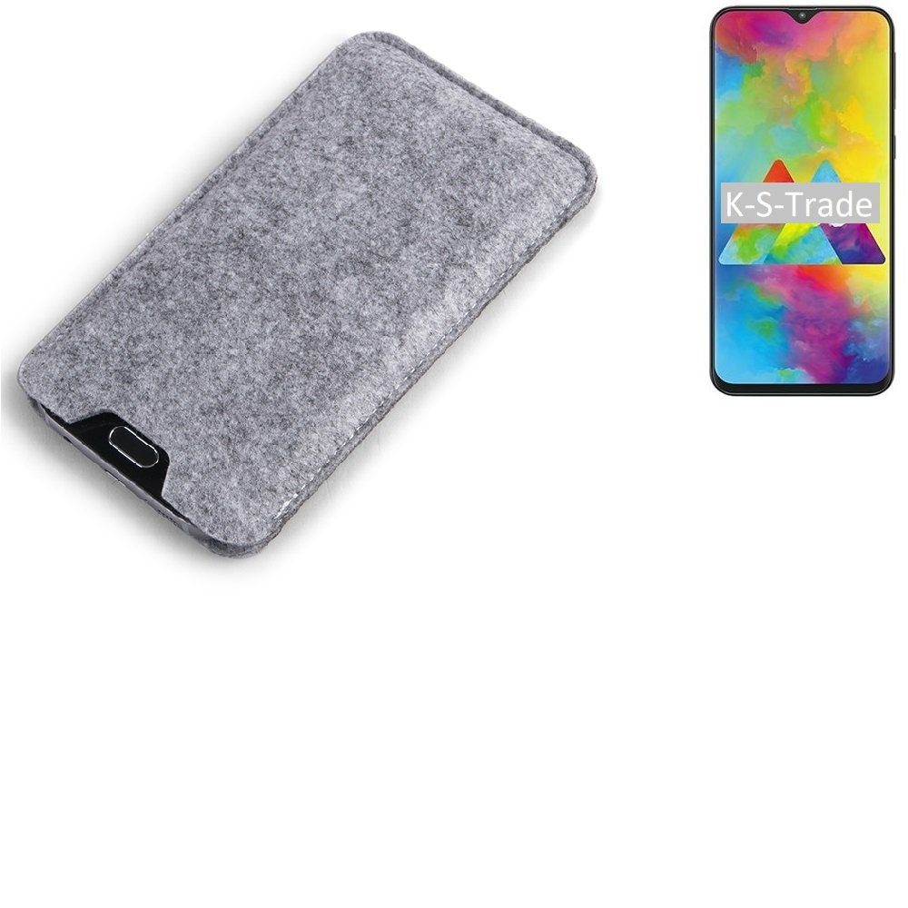 K-S-Trade Handyhülle für Samsung Galaxy M20, Filz Handyhülle Schutzhülle  Filztasche Filz Tasche Case Sleeve
