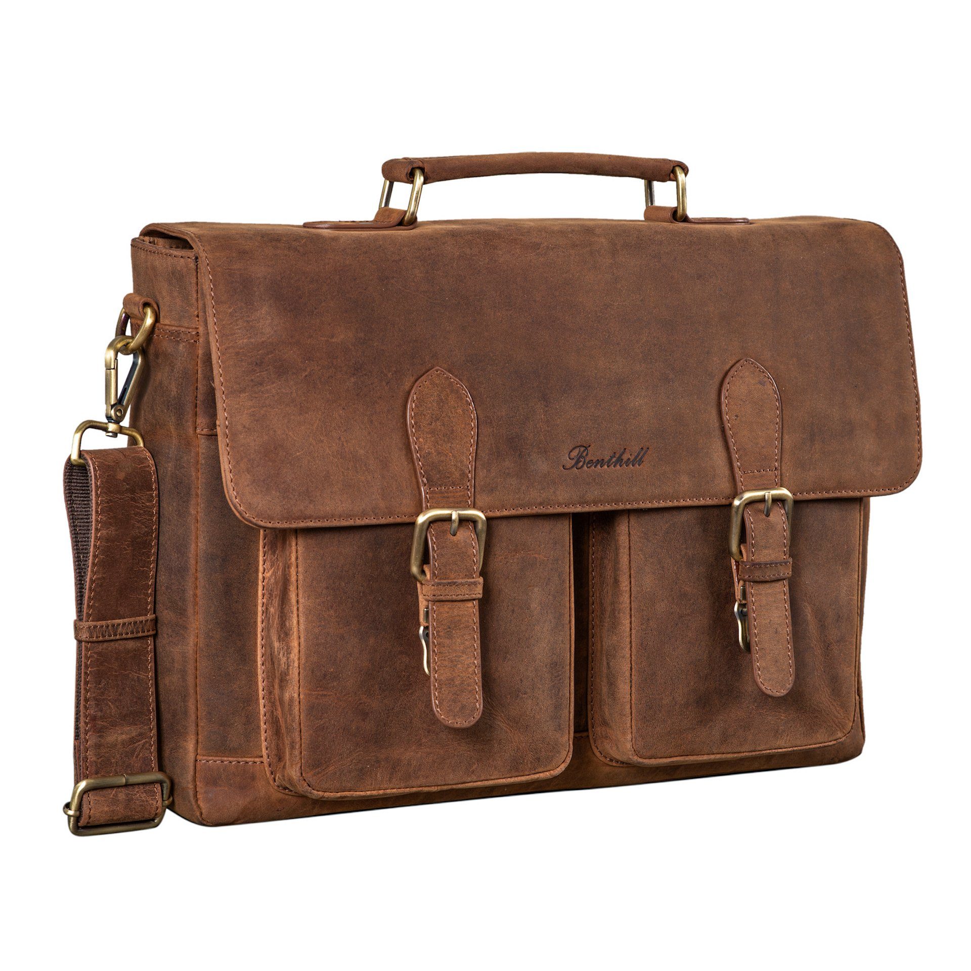 Aktentasche Echt Leder Laptoptasche Notebooktasche Umhängetasche Aktentasche Groß