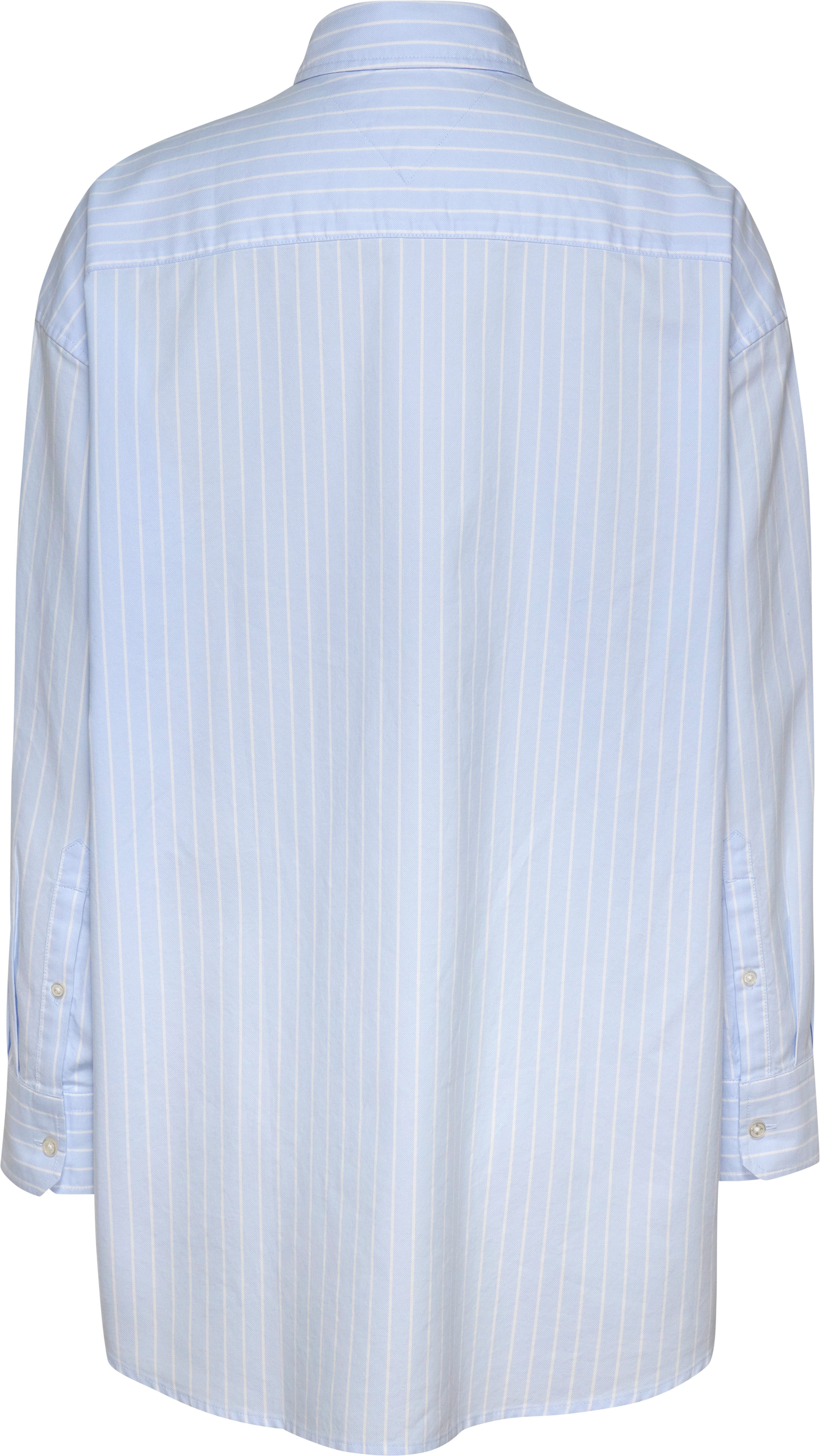 Tommy Jeans Hemdbluse TJW OVS BADGE OXFORD SHIRT EXT mit Streifenmuster, Lo günstig online kaufen
