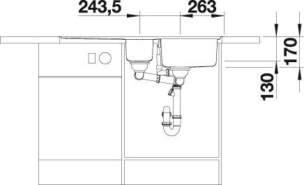 Blanco Küchenspüle CLASSIC Pro 6 S-IF, rechteckig, inkl. Funktionsschale aus Edelstahl